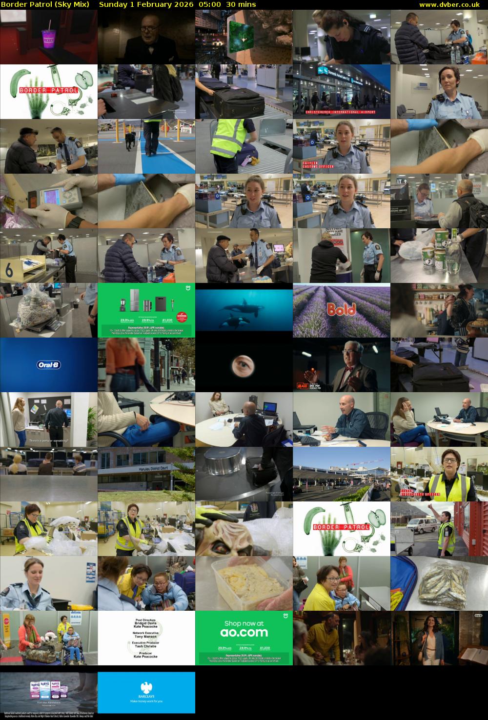 Border Patrol (Sky Mix) Sunday 1 February 2026 05:00 - 05:30