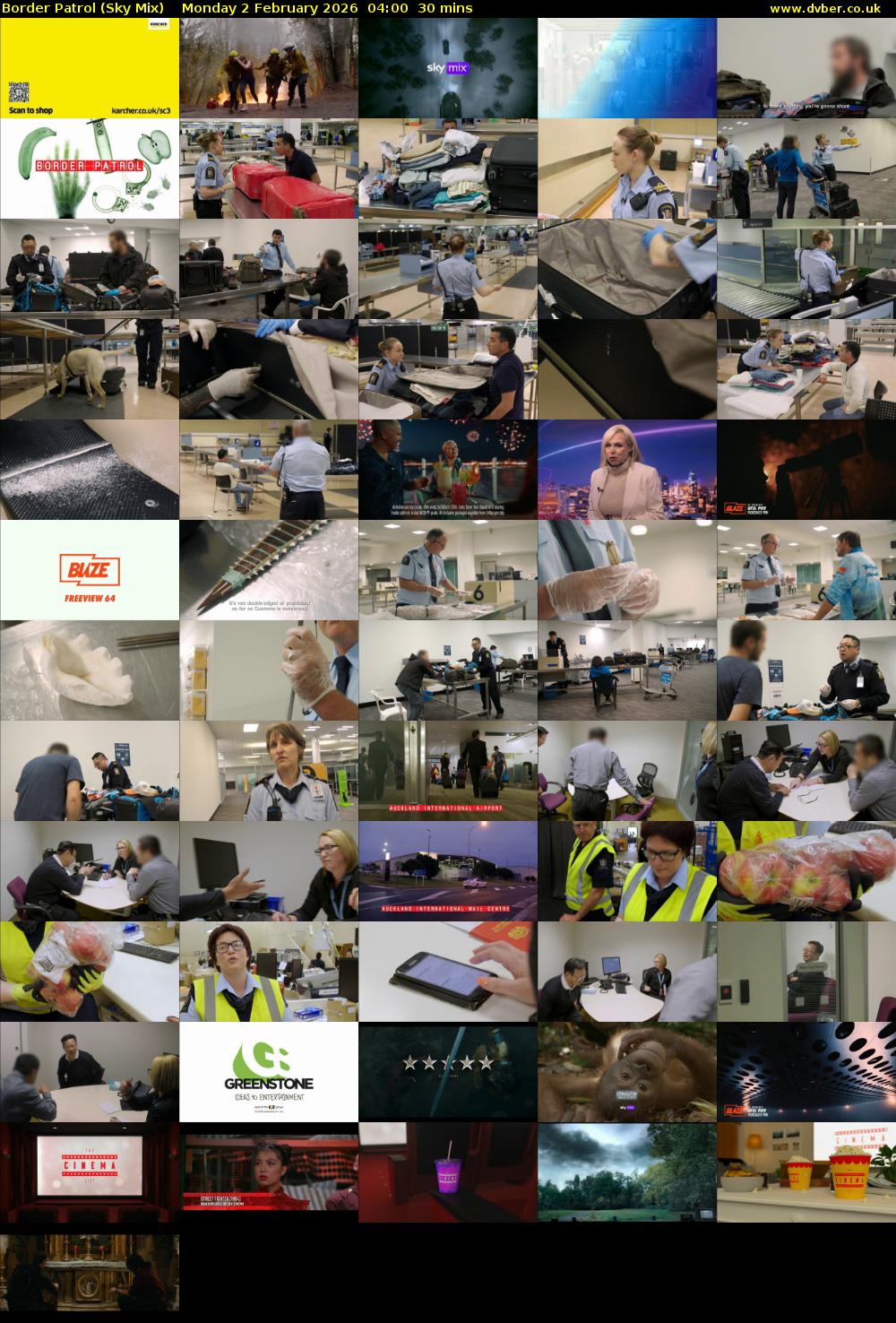 Border Patrol (Sky Mix) Monday 2 February 2026 04:00 - 04:30