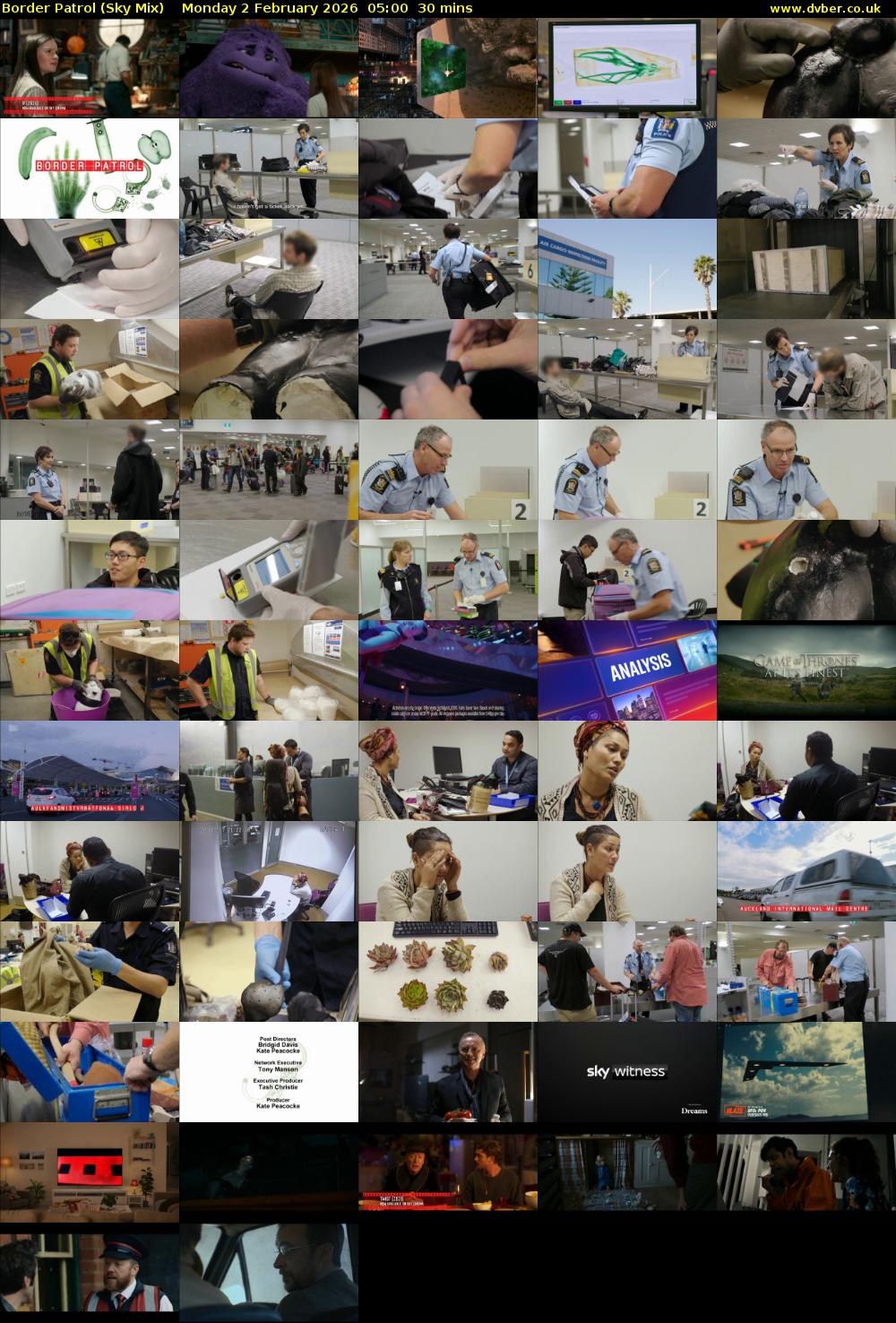 Border Patrol (Sky Mix) Monday 2 February 2026 05:00 - 05:30