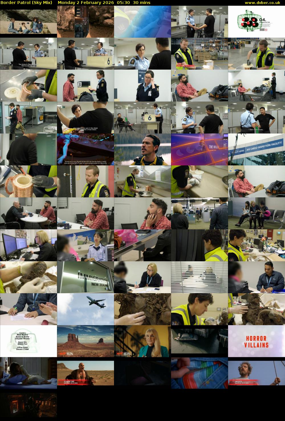 Border Patrol (Sky Mix) Monday 2 February 2026 05:30 - 06:00