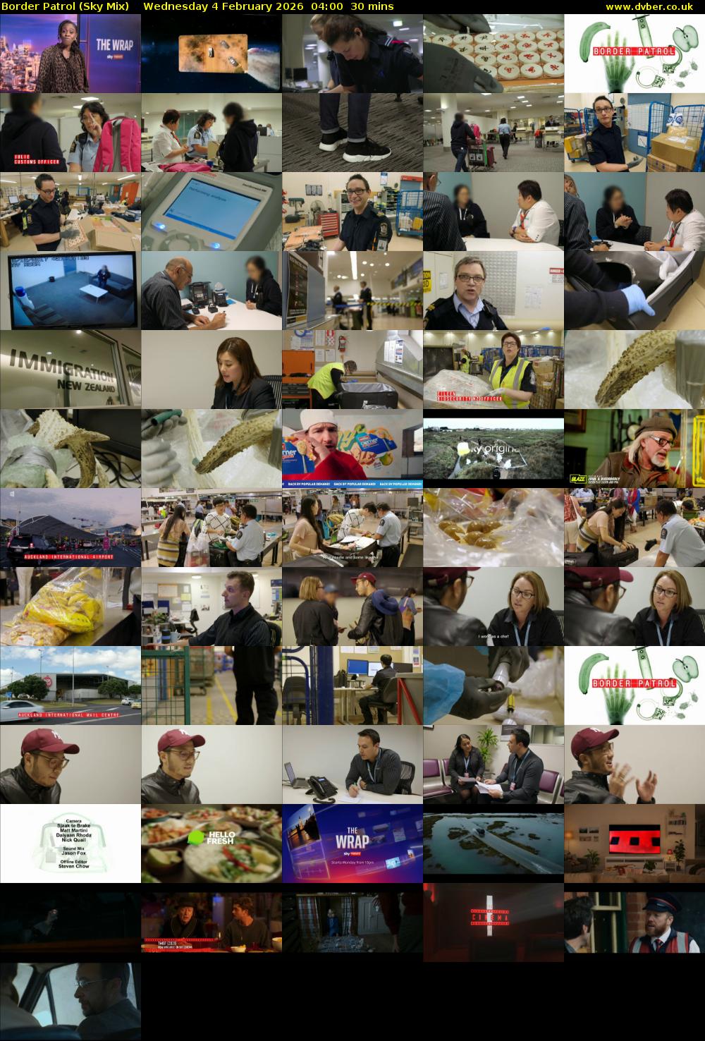 Border Patrol (Sky Mix) Wednesday 4 February 2026 04:00 - 04:30