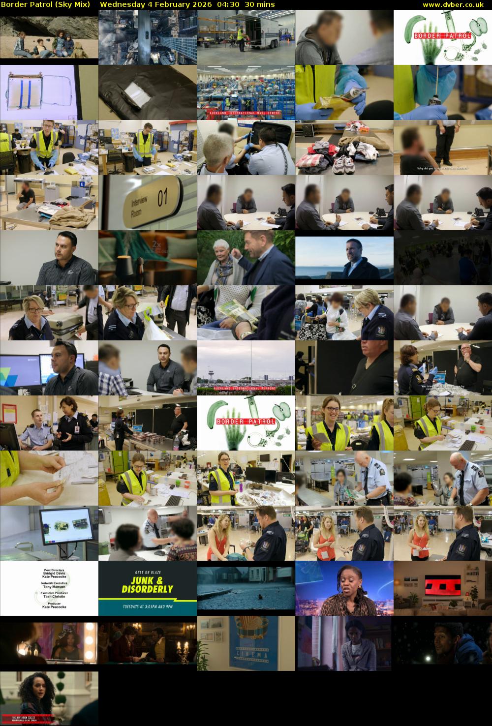 Border Patrol (Sky Mix) Wednesday 4 February 2026 04:30 - 05:00