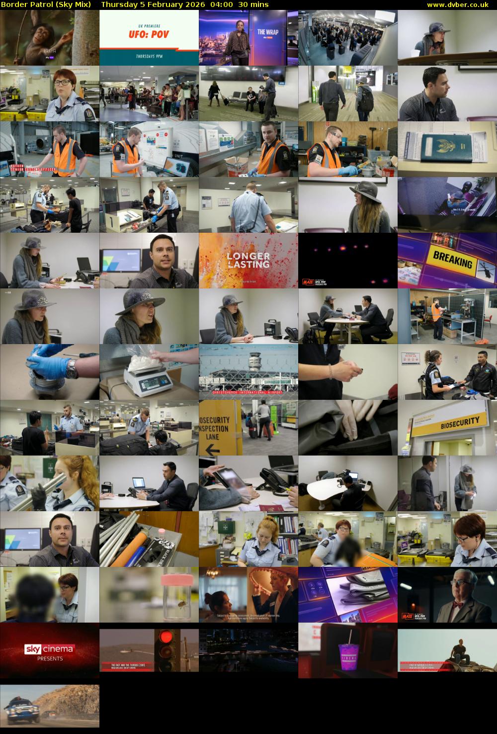 Border Patrol (Sky Mix) Thursday 5 February 2026 04:00 - 04:30