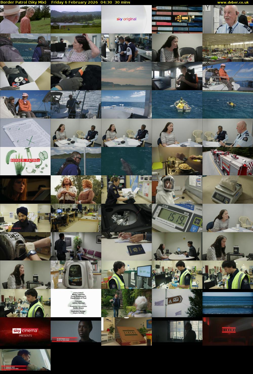 Border Patrol (Sky Mix) Friday 6 February 2026 04:30 - 05:00