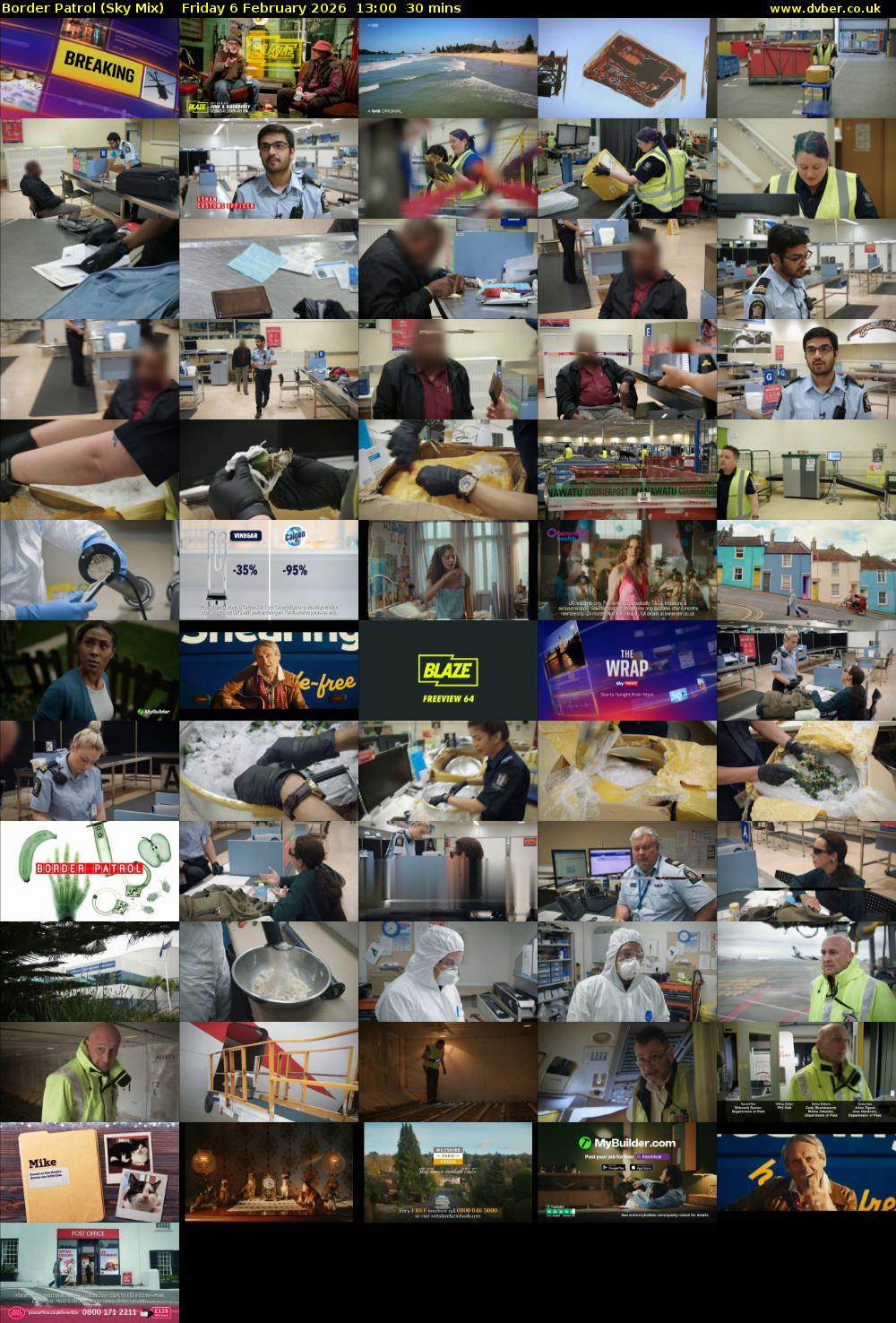 Border Patrol (Sky Mix) Friday 6 February 2026 13:00 - 13:30