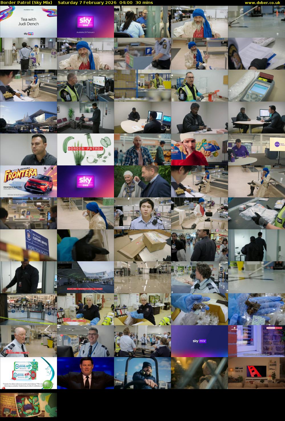 Border Patrol (Sky Mix) Saturday 7 February 2026 04:00 - 04:30