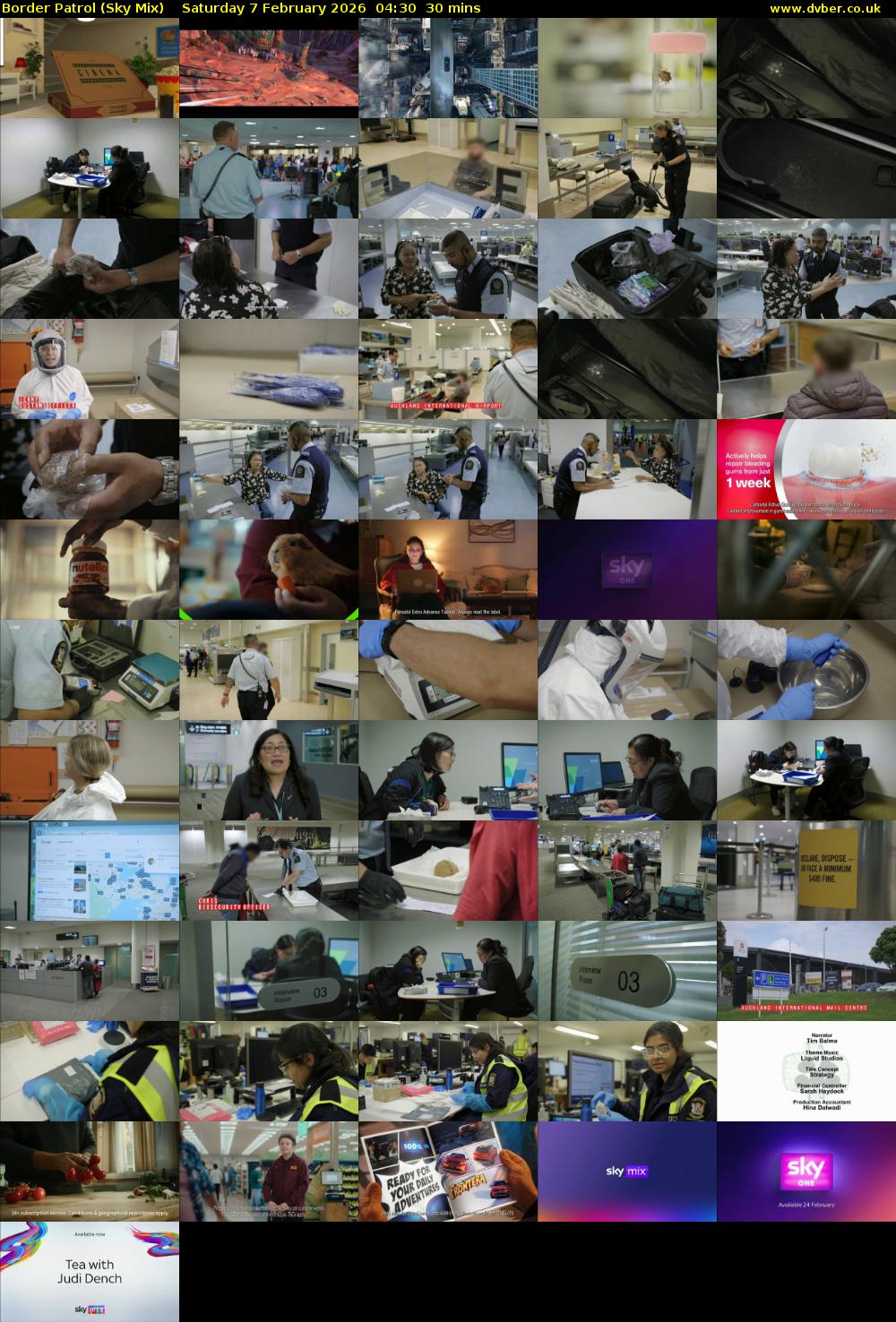 Border Patrol (Sky Mix) Saturday 7 February 2026 04:30 - 05:00