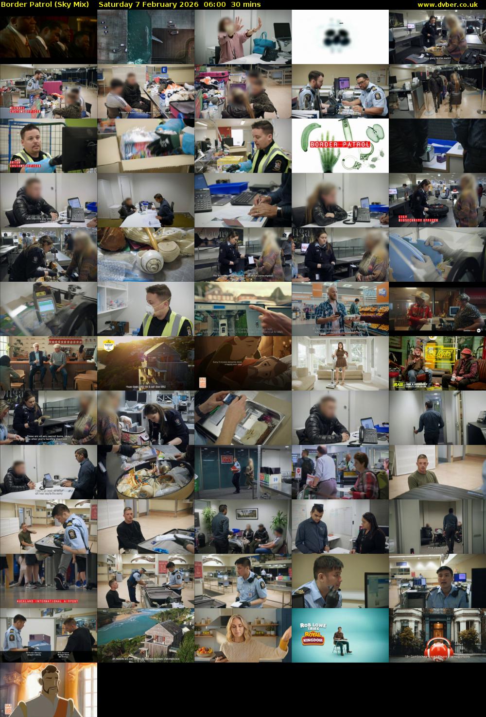 Border Patrol (Sky Mix) Saturday 7 February 2026 06:00 - 06:30