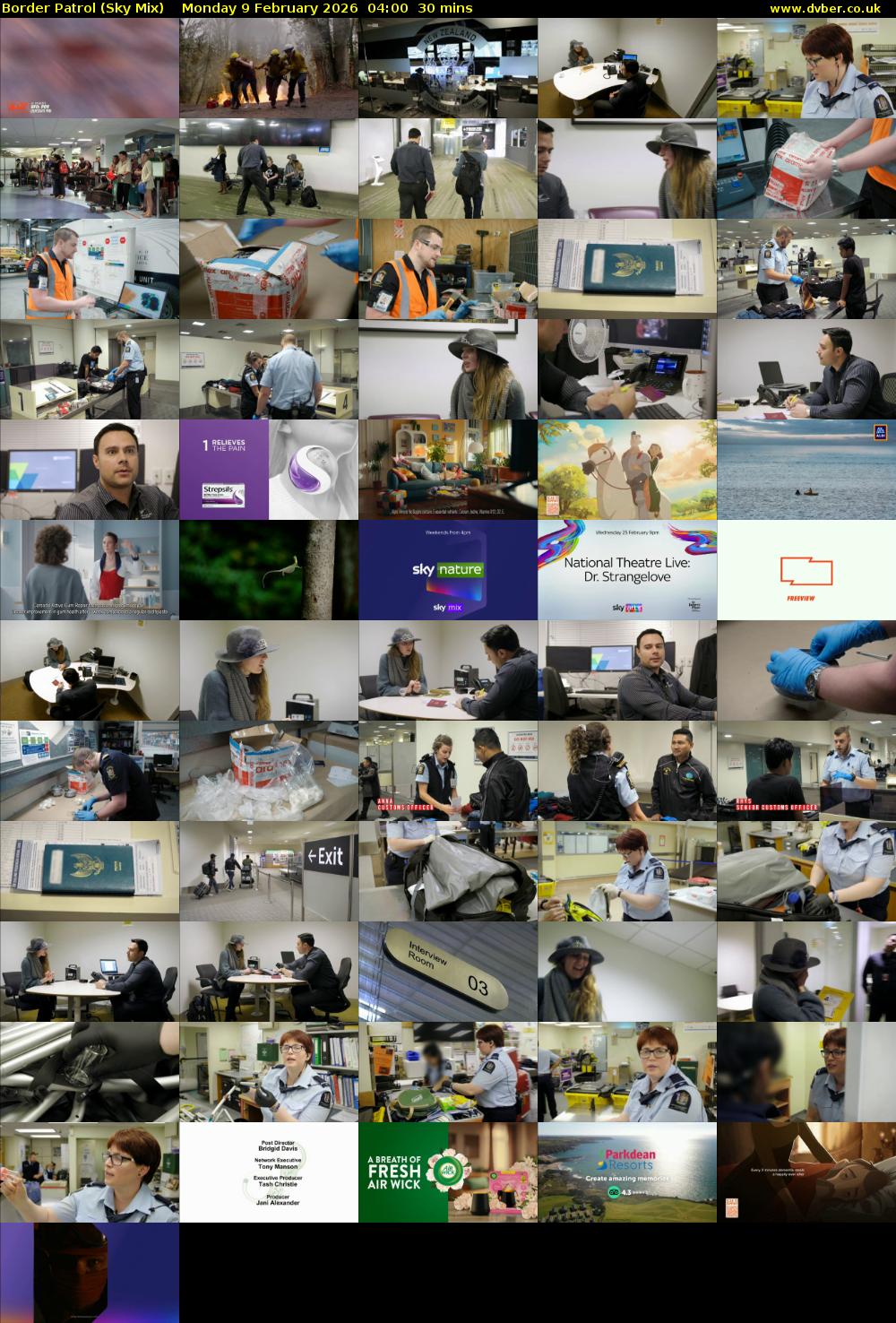 Border Patrol (Sky Mix) Monday 9 February 2026 04:00 - 04:30