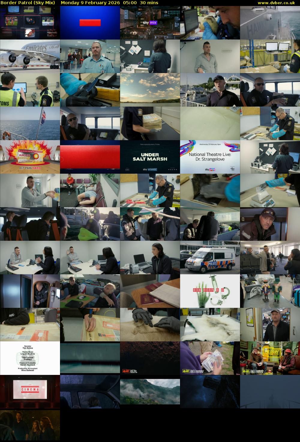 Border Patrol (Sky Mix) Monday 9 February 2026 05:00 - 05:30