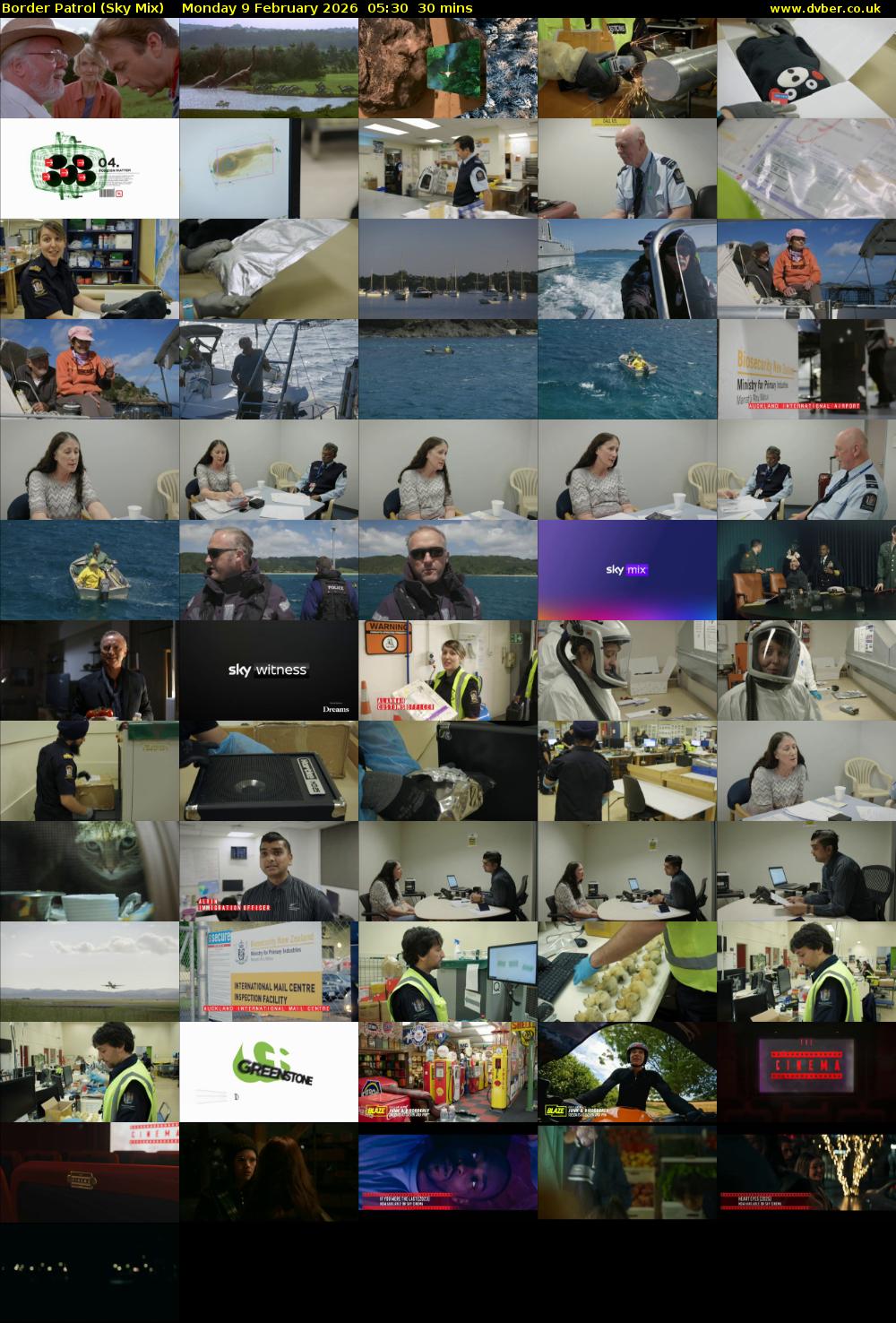 Border Patrol (Sky Mix) Monday 9 February 2026 05:30 - 06:00