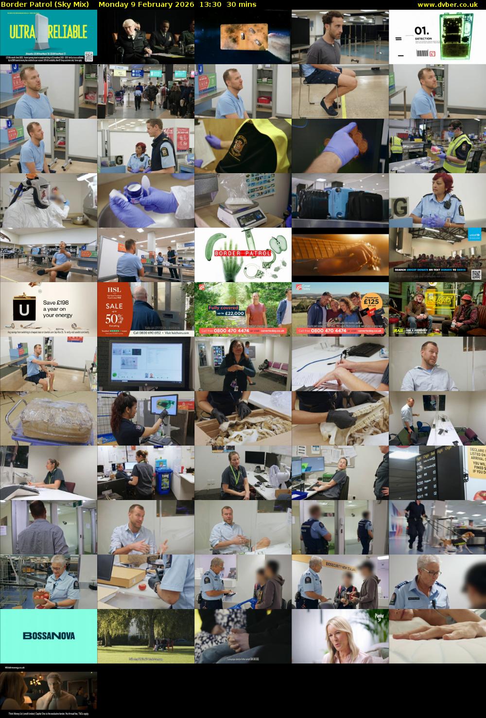 Border Patrol (Sky Mix) Monday 9 February 2026 13:30 - 14:00