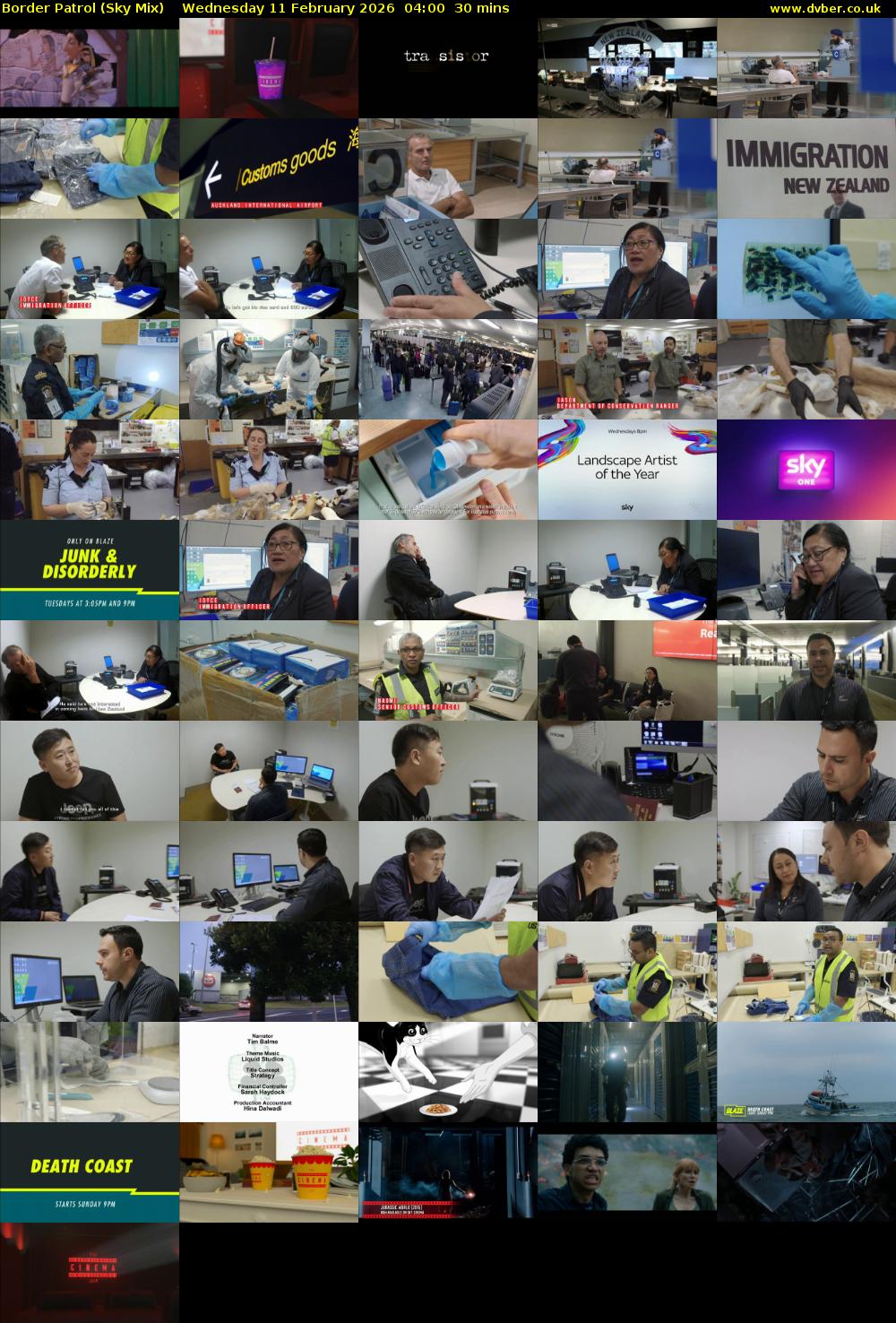 Border Patrol (Sky Mix) Wednesday 11 February 2026 04:00 - 04:30