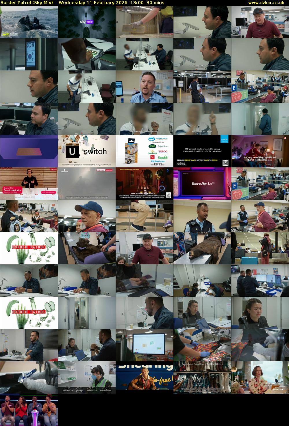 Border Patrol (Sky Mix) Wednesday 11 February 2026 13:00 - 13:30