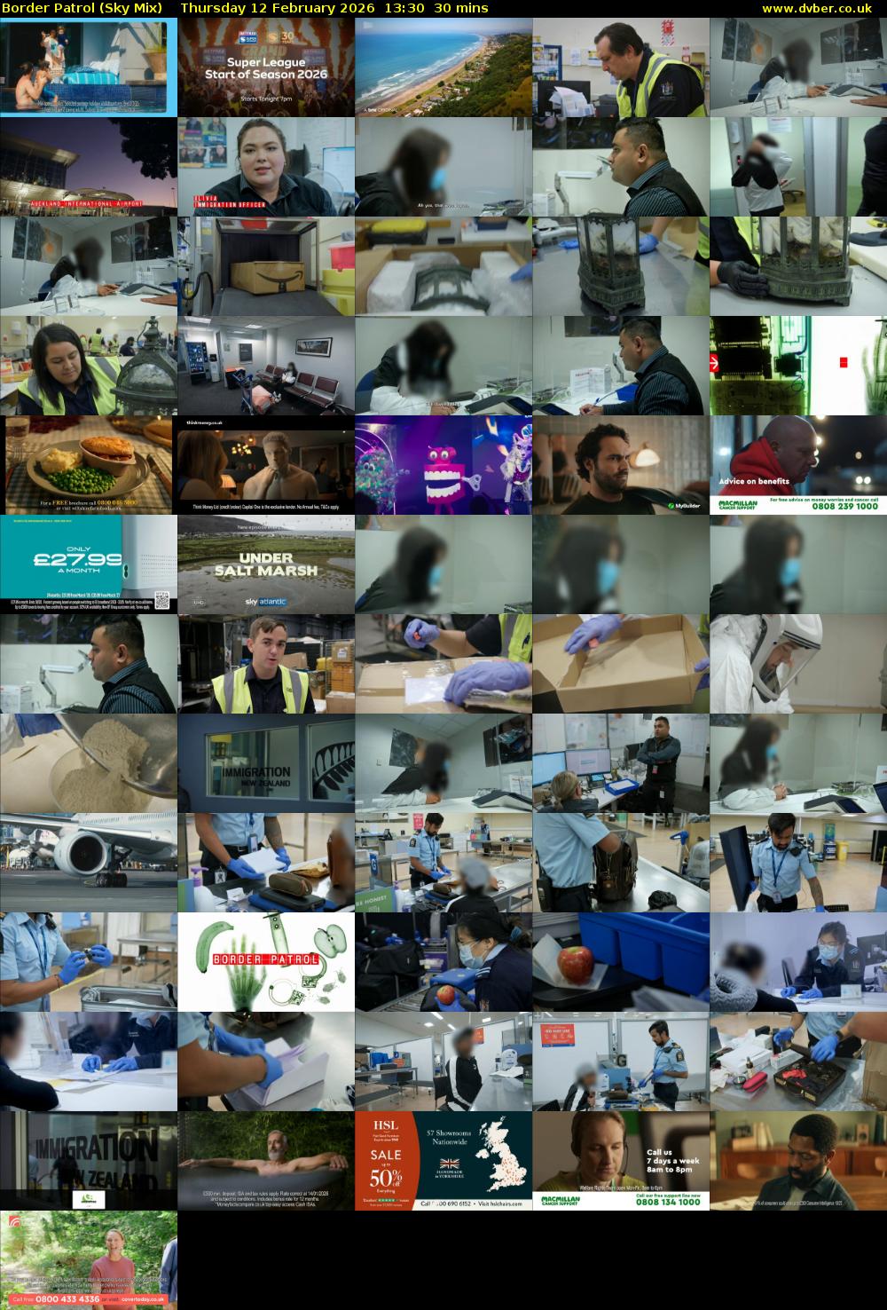Border Patrol (Sky Mix) Thursday 12 February 2026 13:30 - 14:00