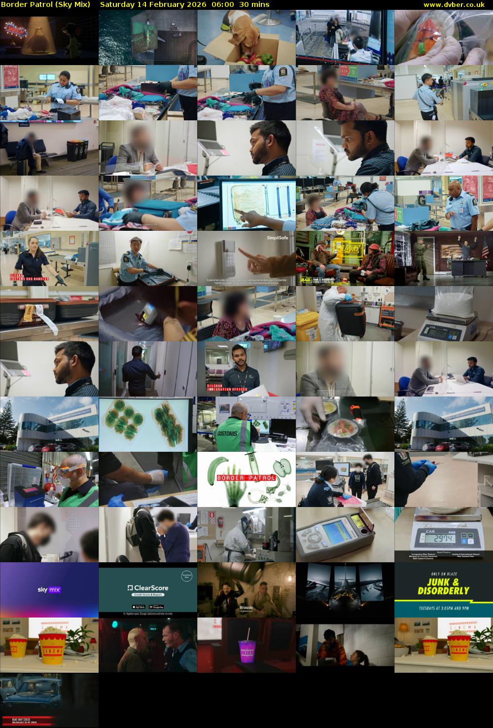 Border Patrol (Sky Mix) Saturday 14 February 2026 06:00 - 06:30