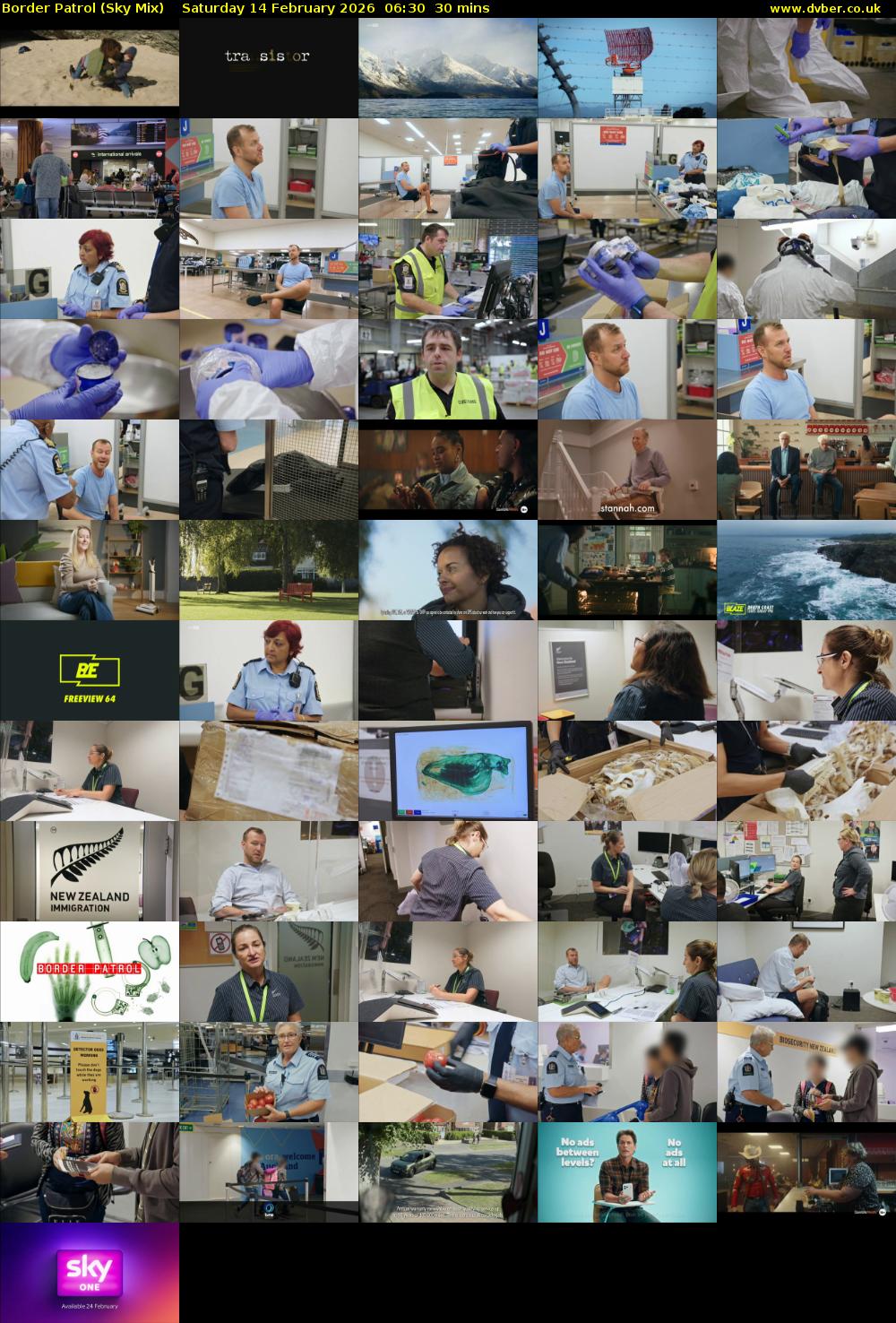 Border Patrol (Sky Mix) Saturday 14 February 2026 06:30 - 07:00