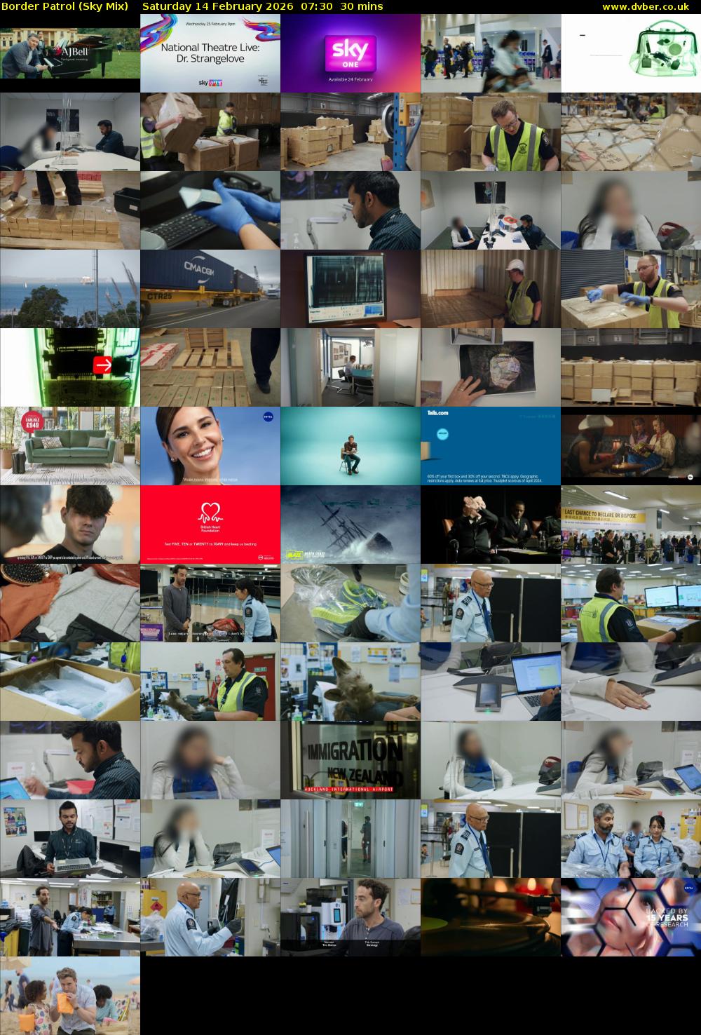 Border Patrol (Sky Mix) Saturday 14 February 2026 07:30 - 08:00