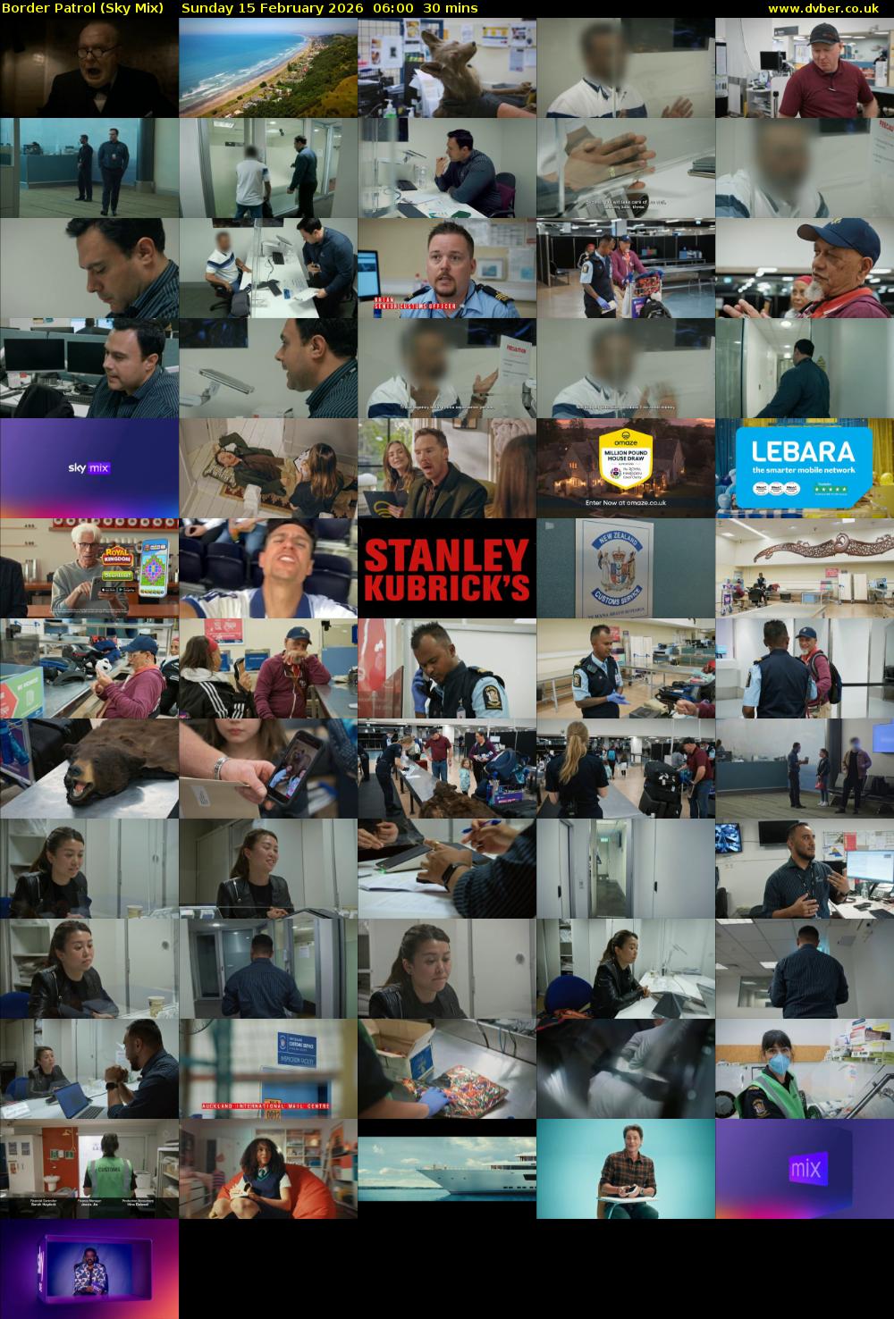 Border Patrol (Sky Mix) Sunday 15 February 2026 06:00 - 06:30