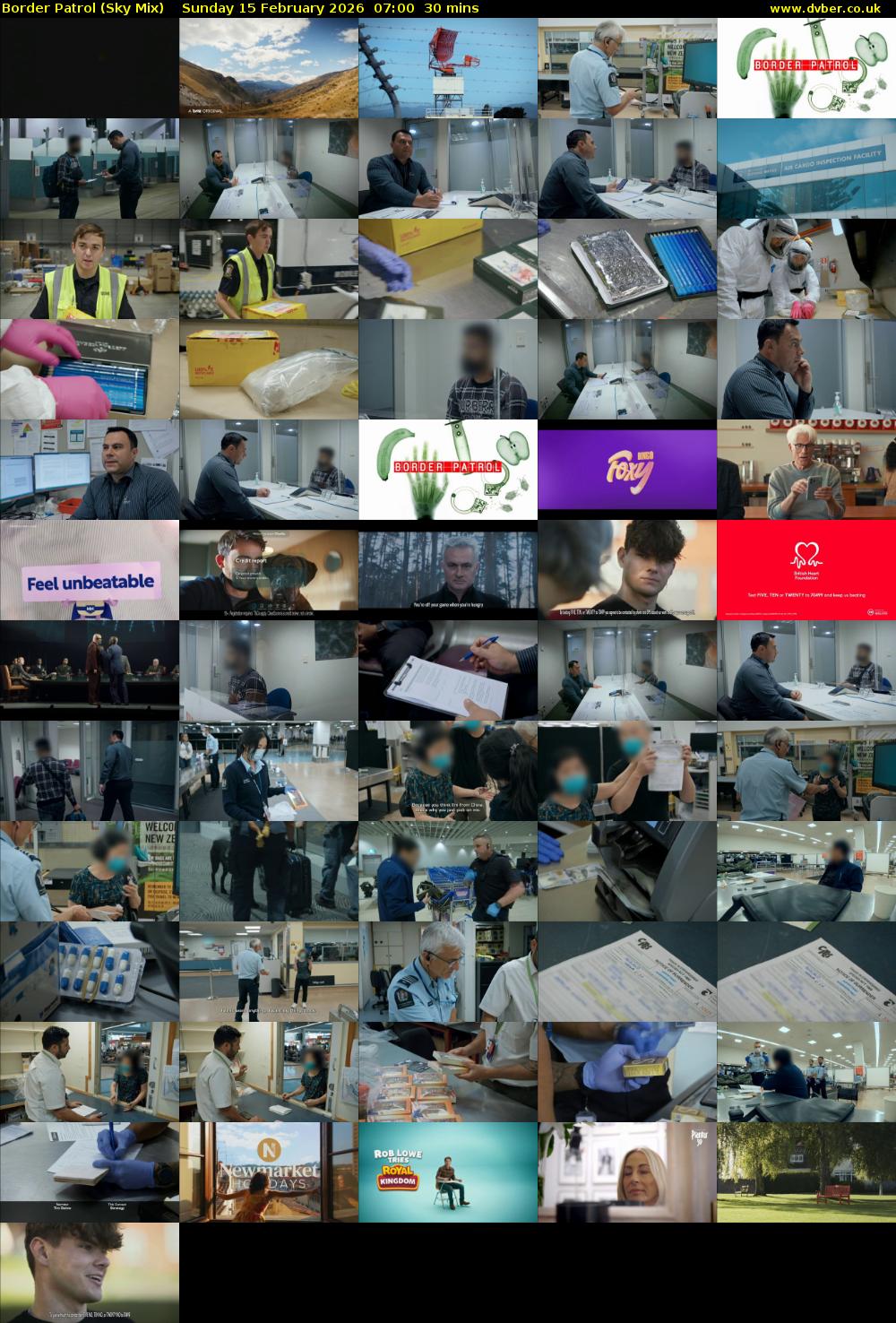 Border Patrol (Sky Mix) Sunday 15 February 2026 07:00 - 07:30