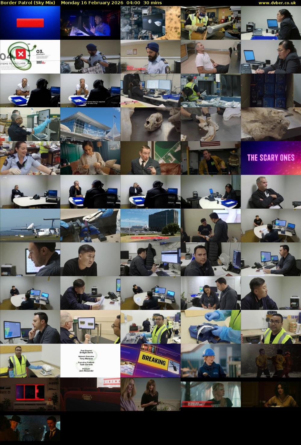 Border Patrol (Sky Mix) Monday 16 February 2026 04:00 - 04:30