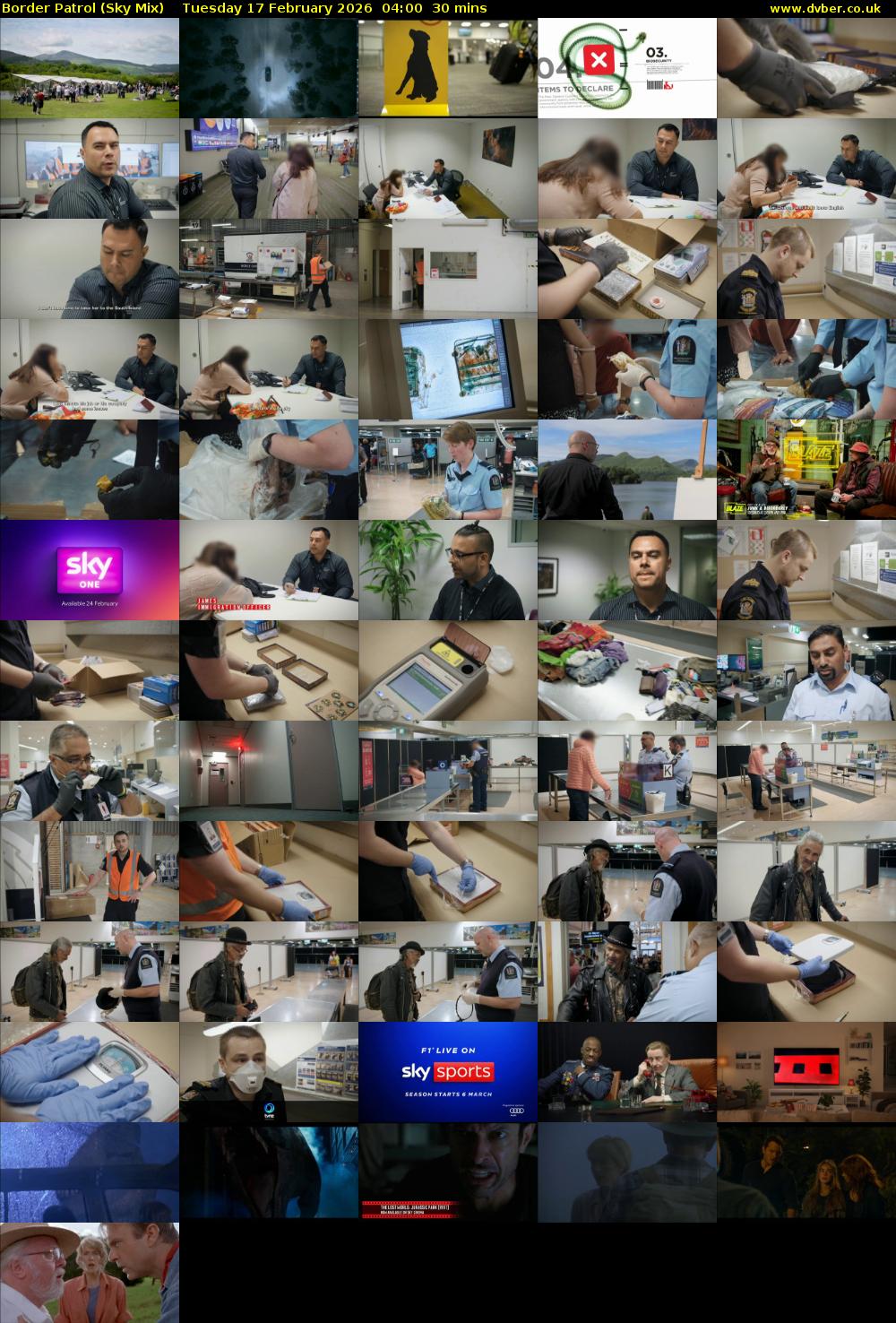 Border Patrol (Sky Mix) Tuesday 17 February 2026 04:00 - 04:30