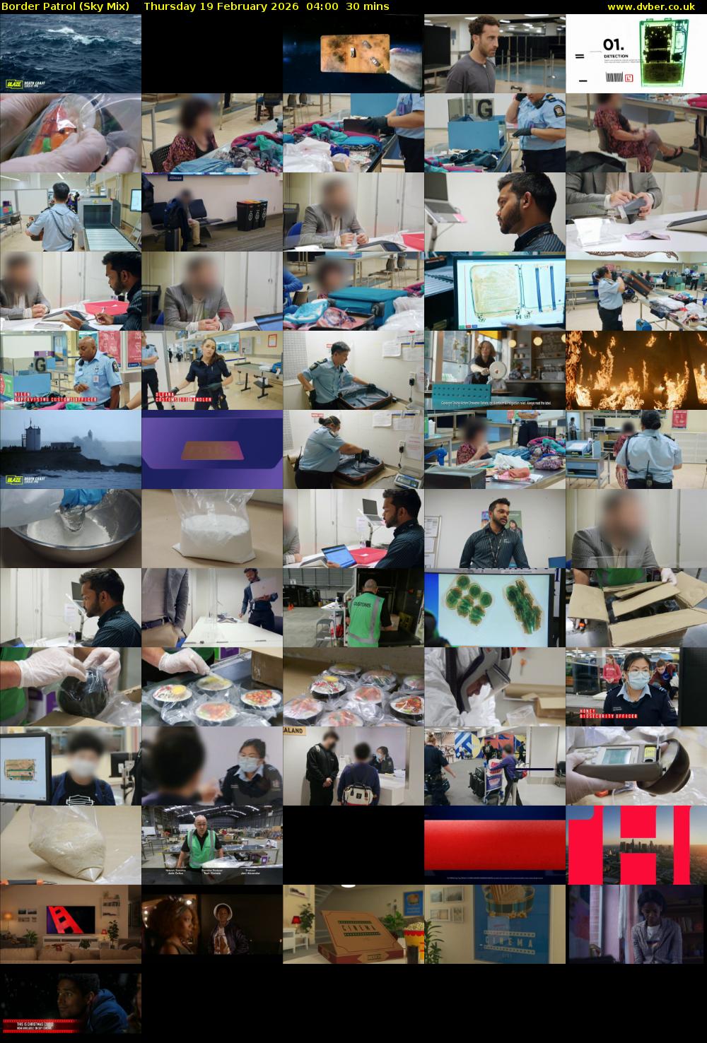 Border Patrol (Sky Mix) Thursday 19 February 2026 04:00 - 04:30