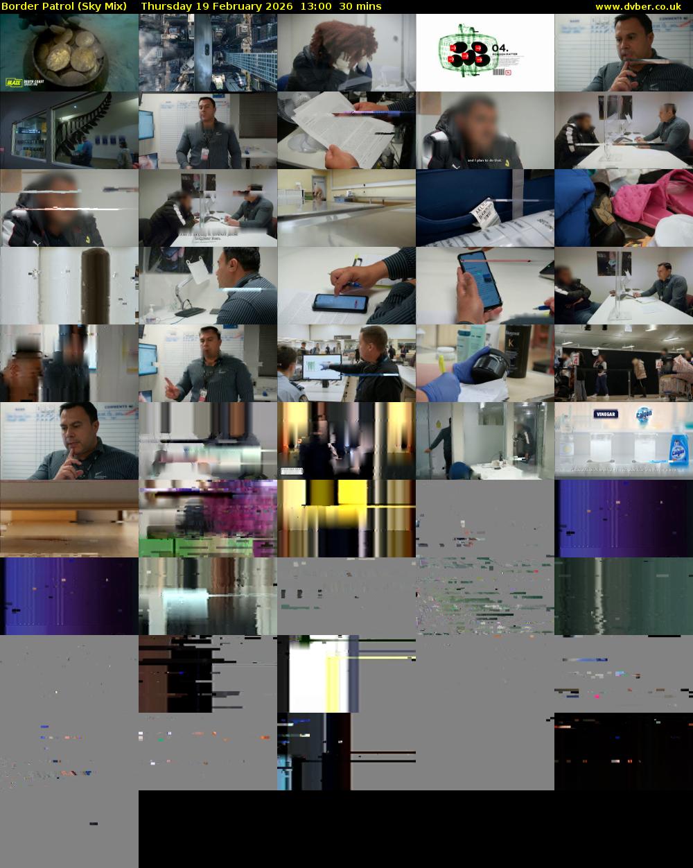 Border Patrol (Sky Mix) Thursday 19 February 2026 13:00 - 13:30