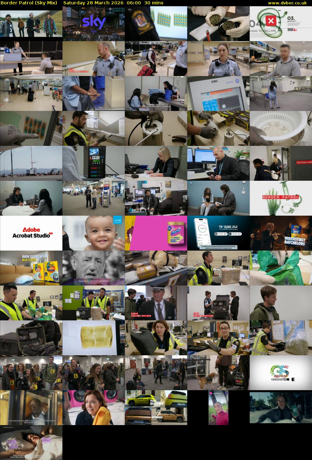 Border Patrol (Sky Mix) Saturday 28 March 2026 06:00 - 06:30