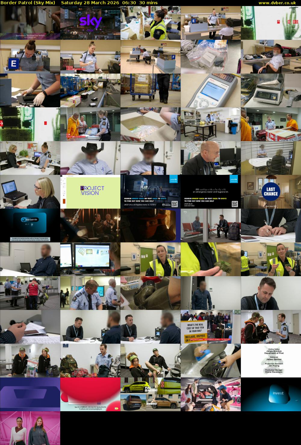 Border Patrol (Sky Mix) Saturday 28 March 2026 06:30 - 07:00