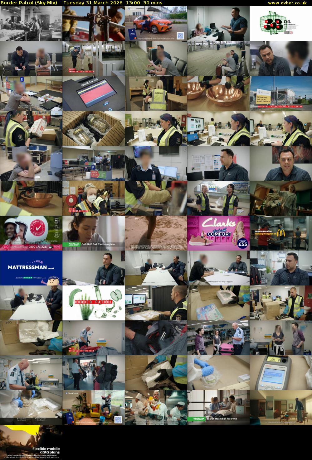 Border Patrol (Sky Mix) Tuesday 31 March 2026 13:00 - 13:30