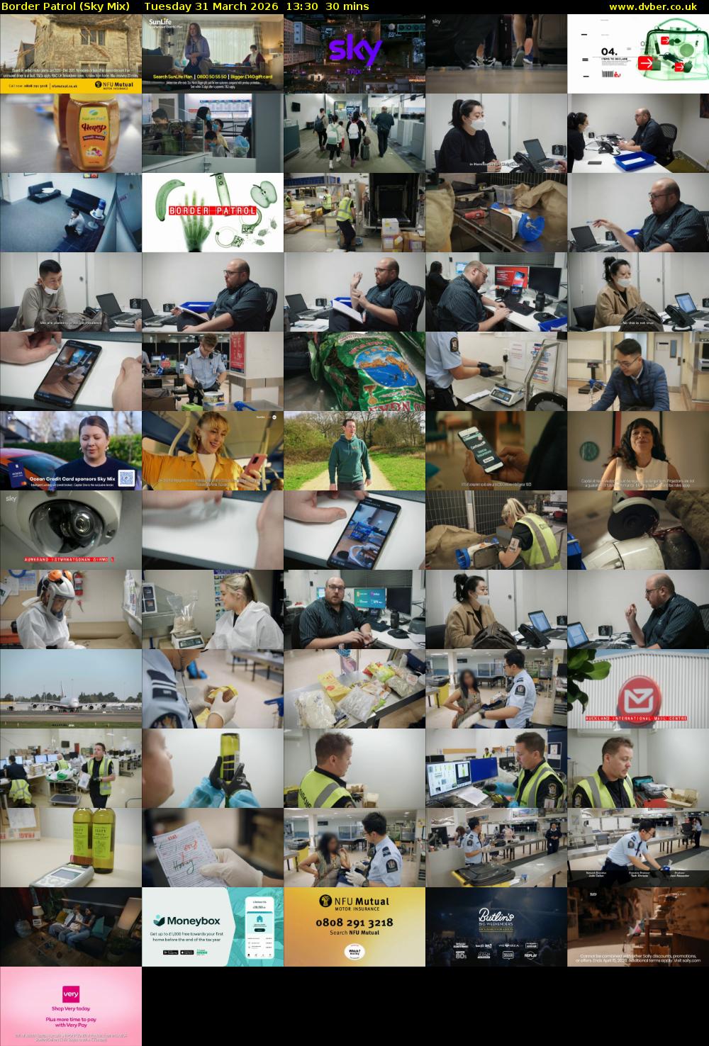 Border Patrol (Sky Mix) Tuesday 31 March 2026 13:30 - 14:00