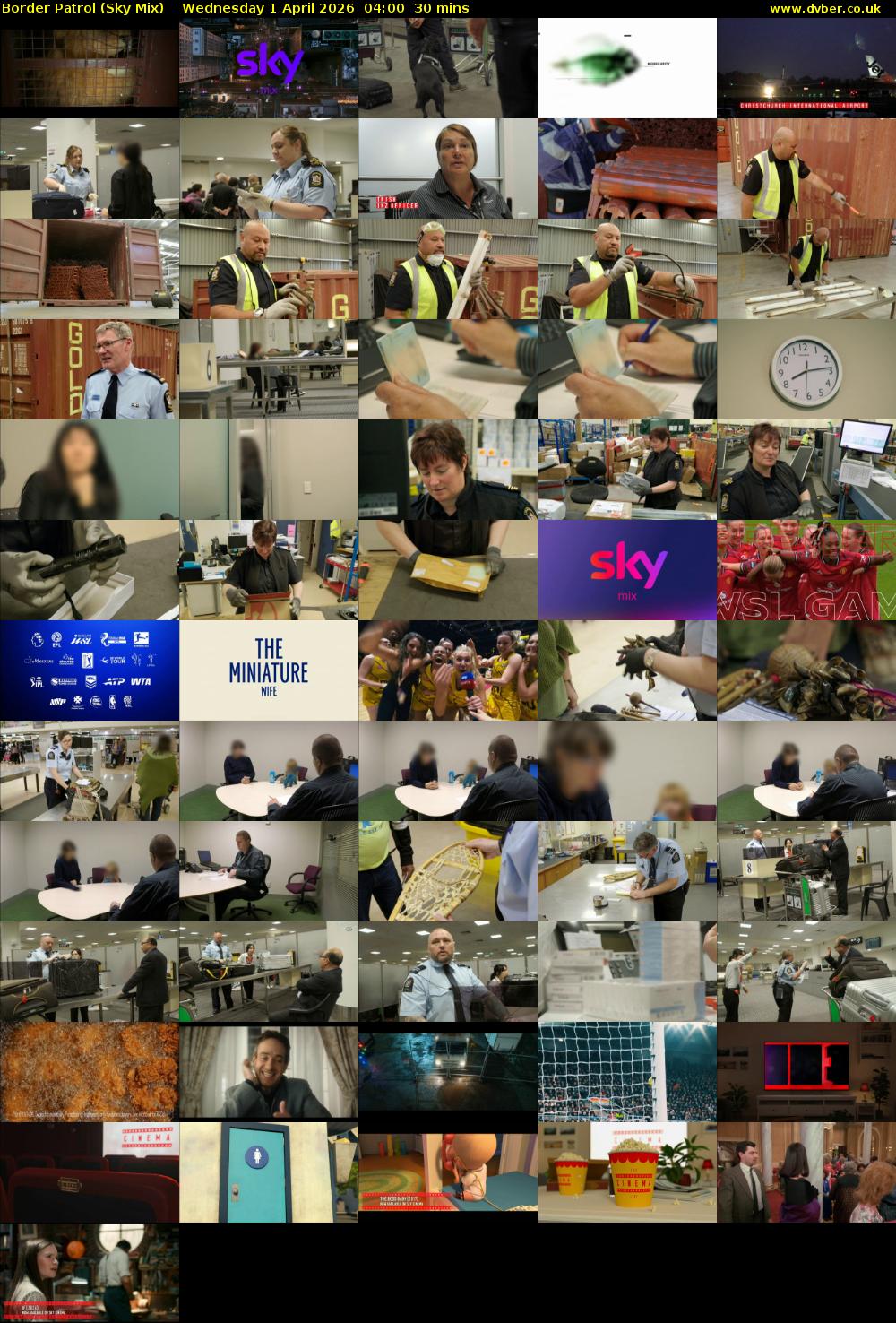 Border Patrol (Sky Mix) Wednesday 1 April 2026 04:00 - 04:30