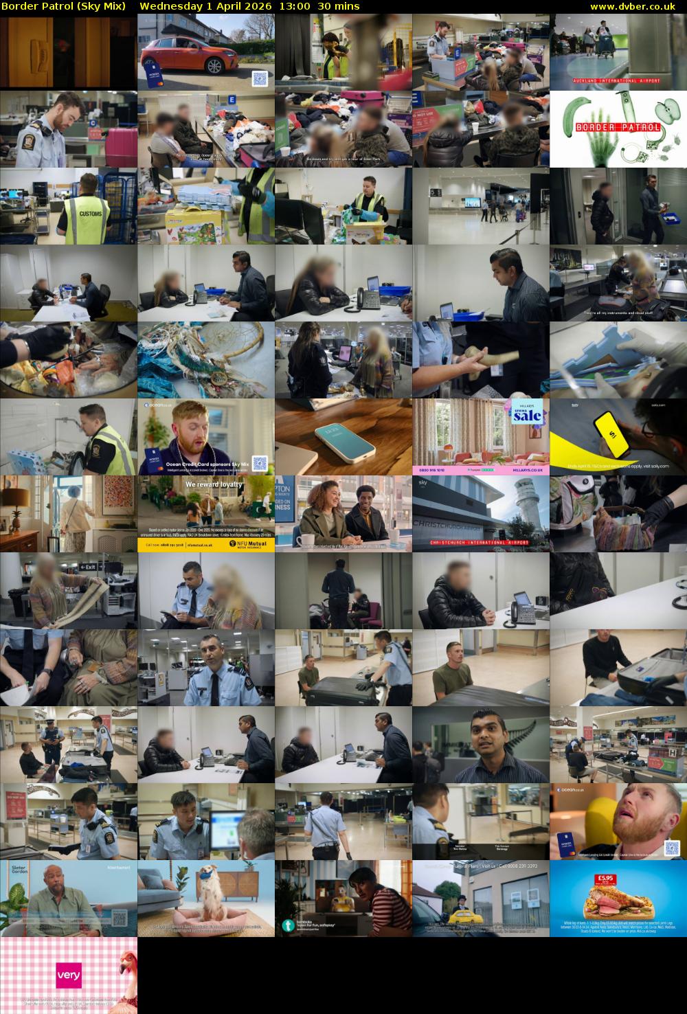 Border Patrol (Sky Mix) Wednesday 1 April 2026 13:00 - 13:30
