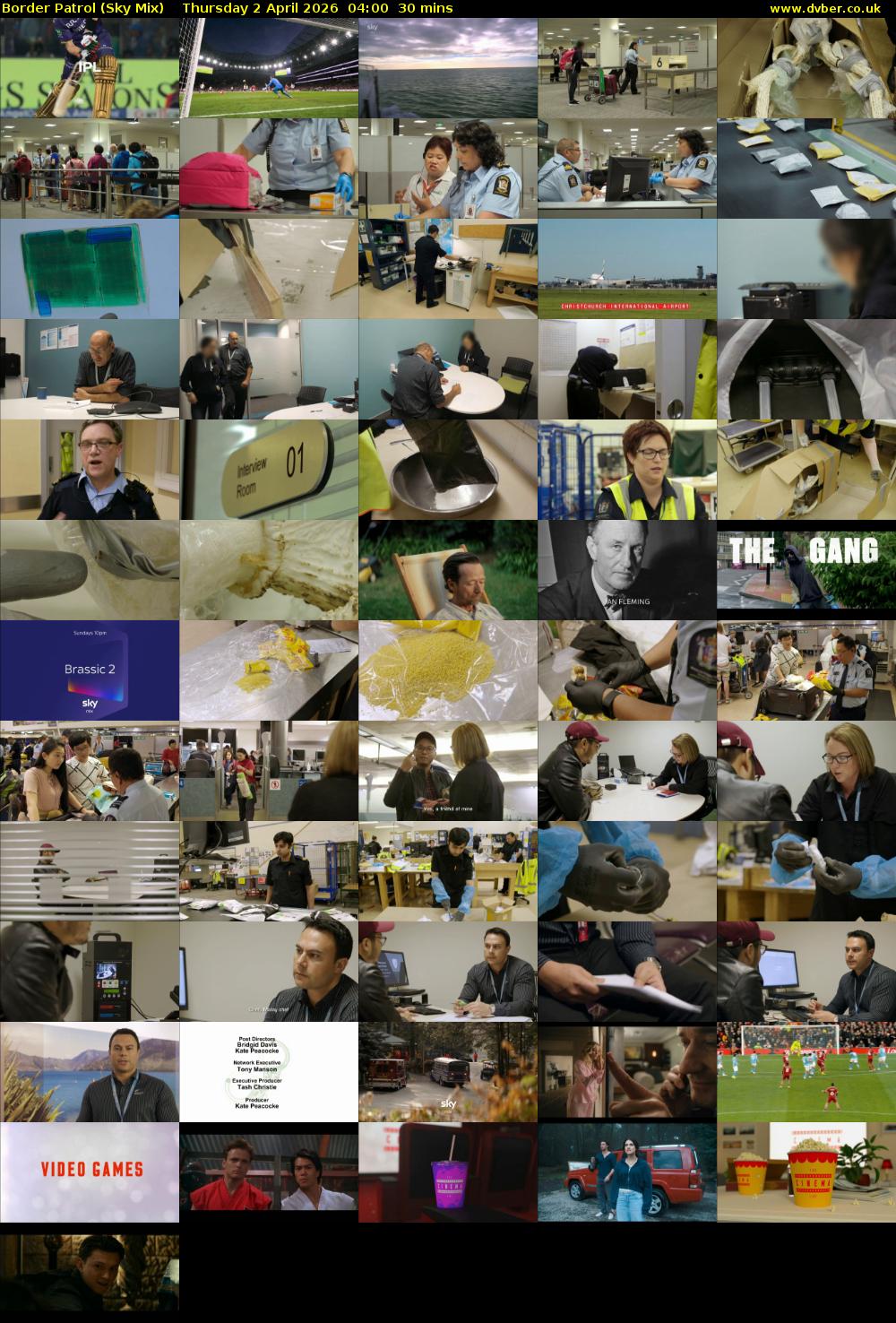Border Patrol (Sky Mix) Thursday 2 April 2026 04:00 - 04:30