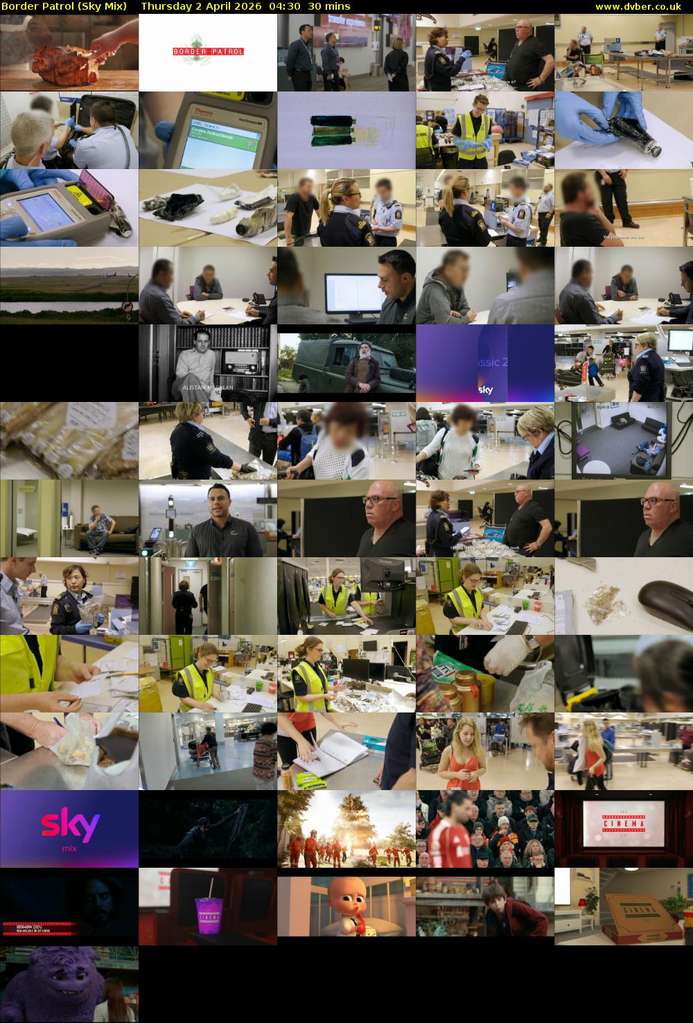 Border Patrol (Sky Mix) Thursday 2 April 2026 04:30 - 05:00