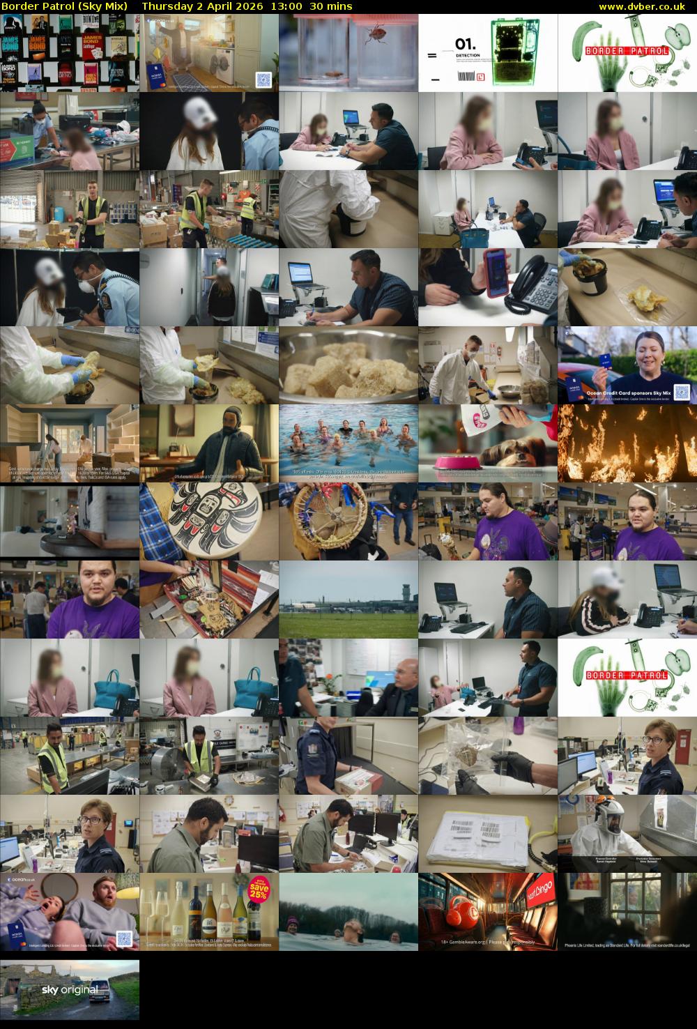 Border Patrol (Sky Mix) Thursday 2 April 2026 13:00 - 13:30