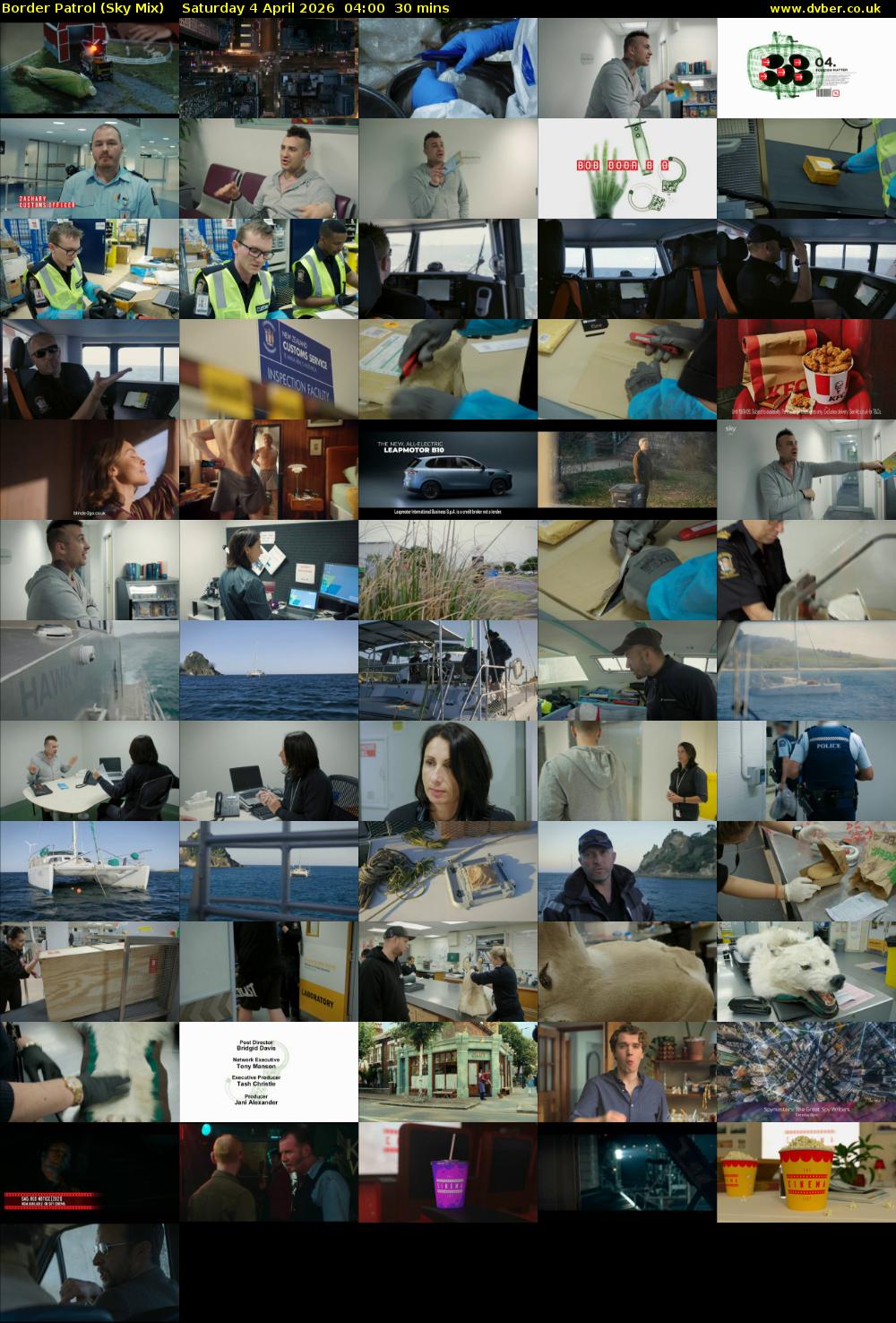 Border Patrol (Sky Mix) Saturday 4 April 2026 04:00 - 04:30