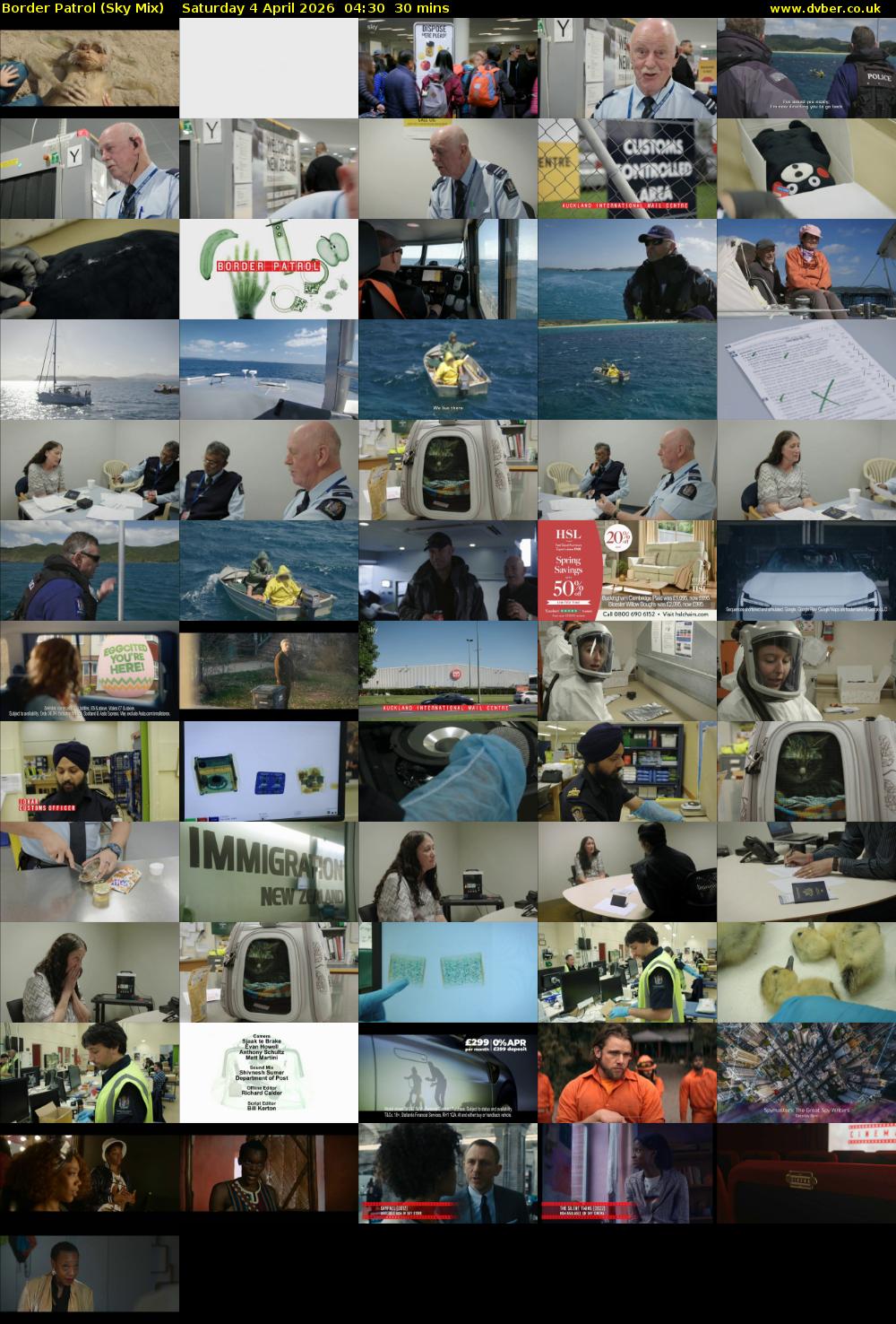 Border Patrol (Sky Mix) Saturday 4 April 2026 04:30 - 05:00