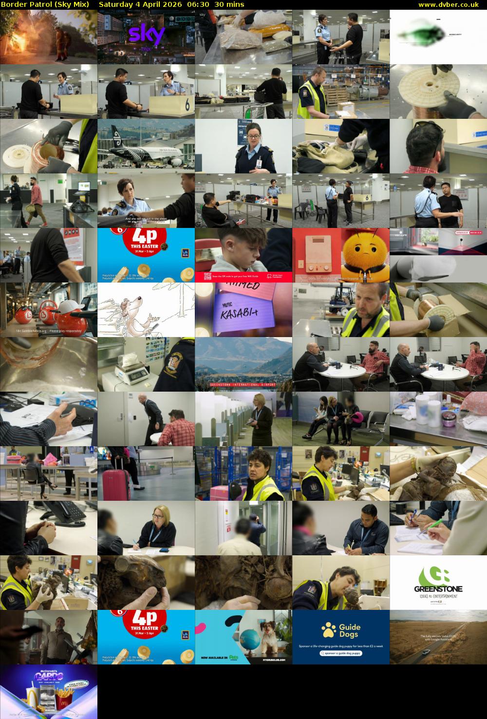 Border Patrol (Sky Mix) Saturday 4 April 2026 06:30 - 07:00