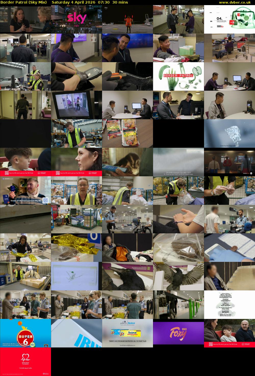 Border Patrol (Sky Mix) Saturday 4 April 2026 07:30 - 08:00