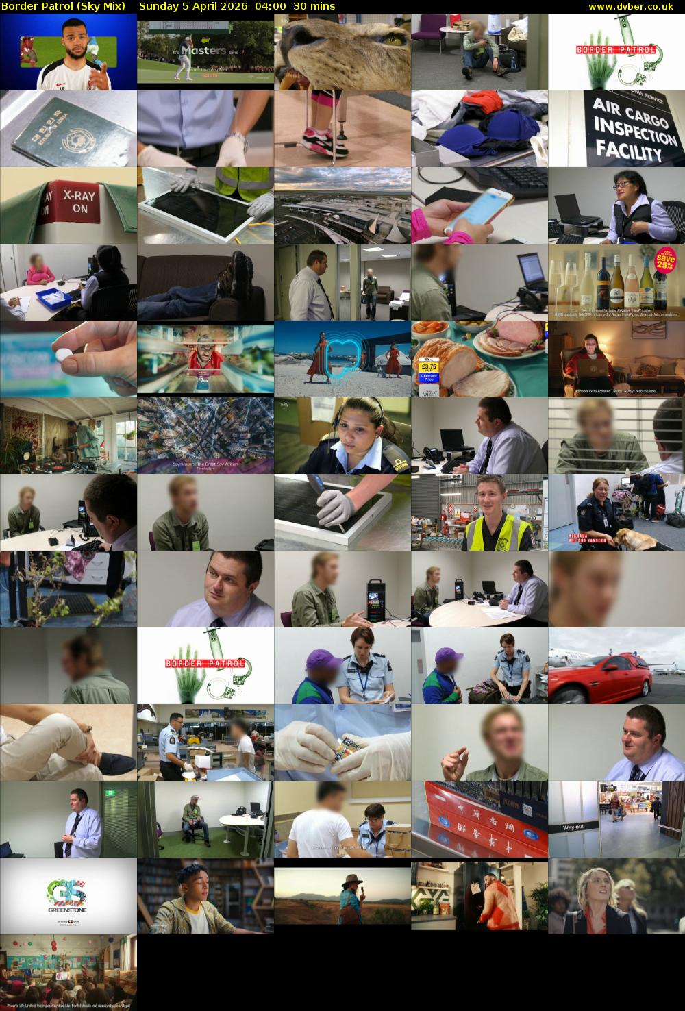 Border Patrol (Sky Mix) Sunday 5 April 2026 04:00 - 04:30
