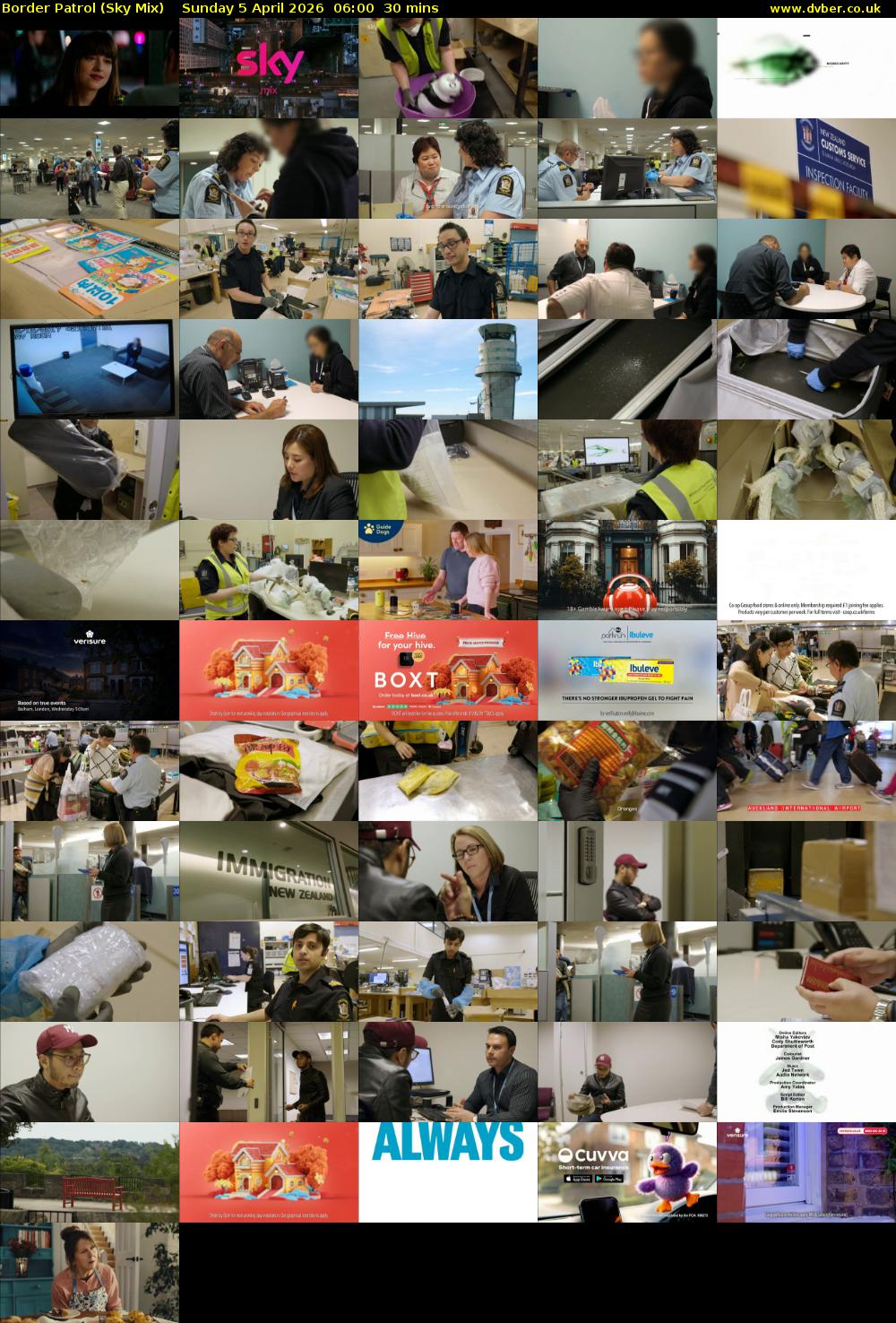 Border Patrol (Sky Mix) Sunday 5 April 2026 06:00 - 06:30
