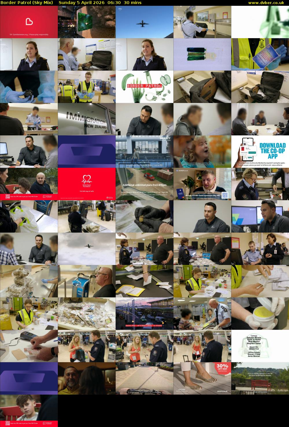 Border Patrol (Sky Mix) Sunday 5 April 2026 06:30 - 07:00