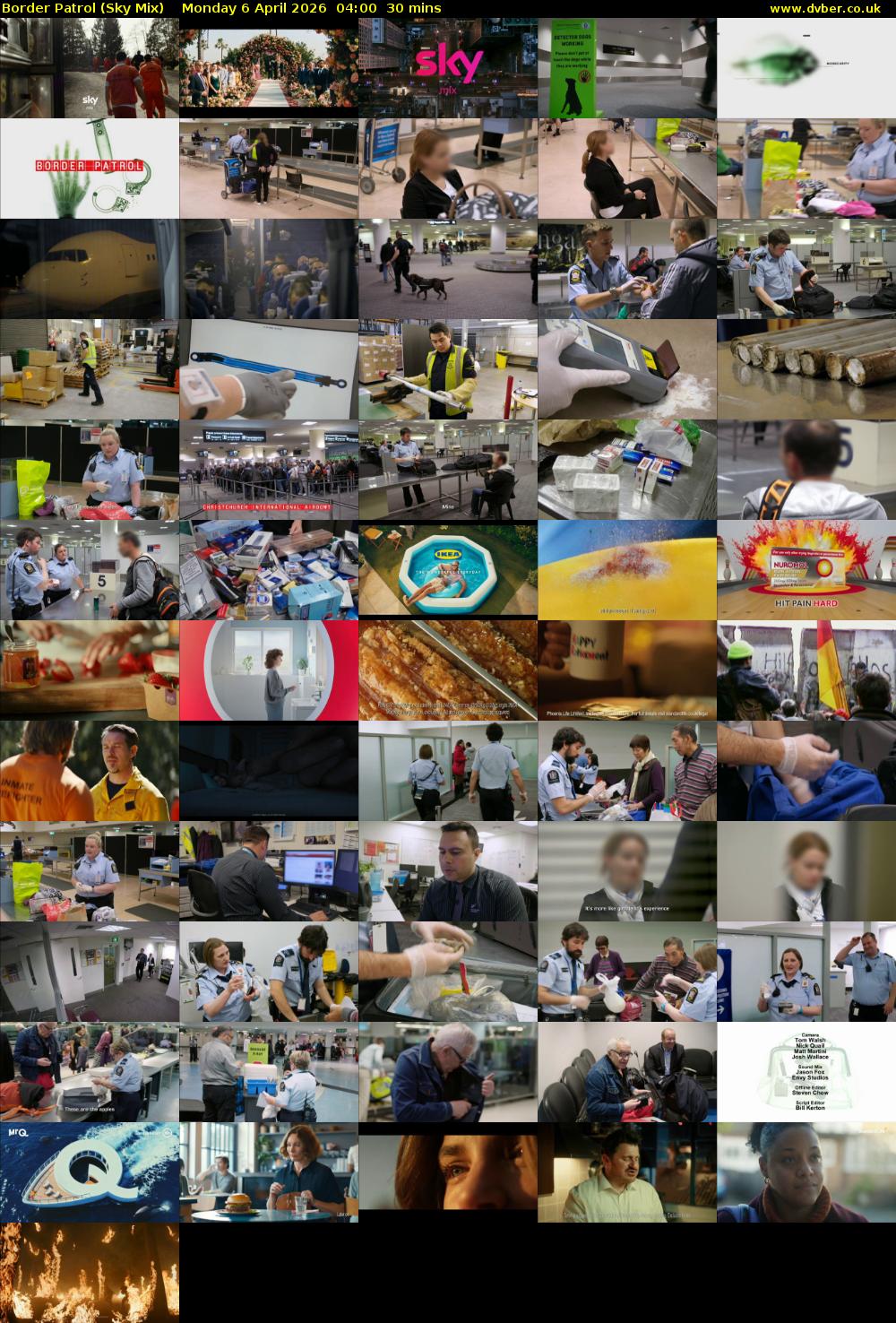 Border Patrol (Sky Mix) Monday 6 April 2026 04:00 - 04:30
