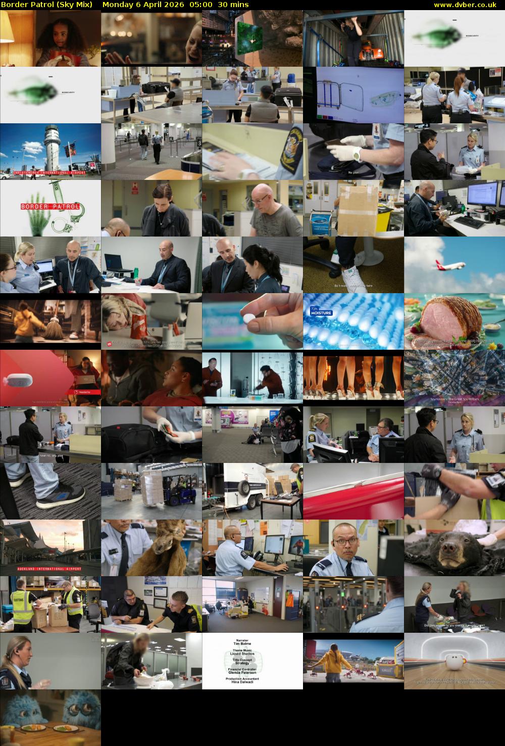 Border Patrol (Sky Mix) Monday 6 April 2026 05:00 - 05:30
