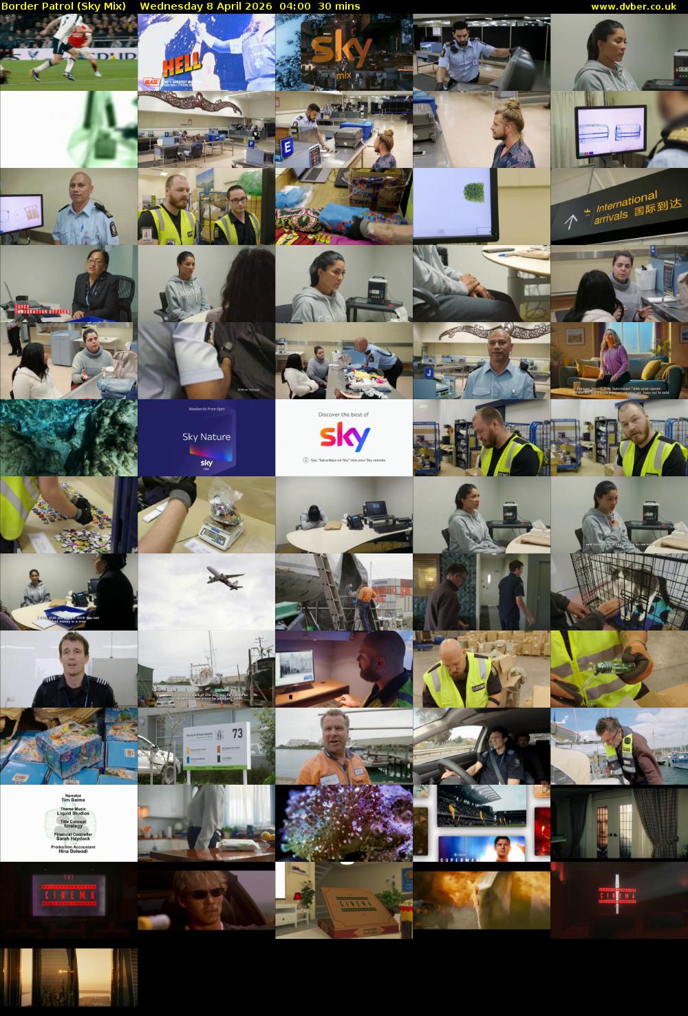 Border Patrol (Sky Mix) Wednesday 8 April 2026 04:00 - 04:30
