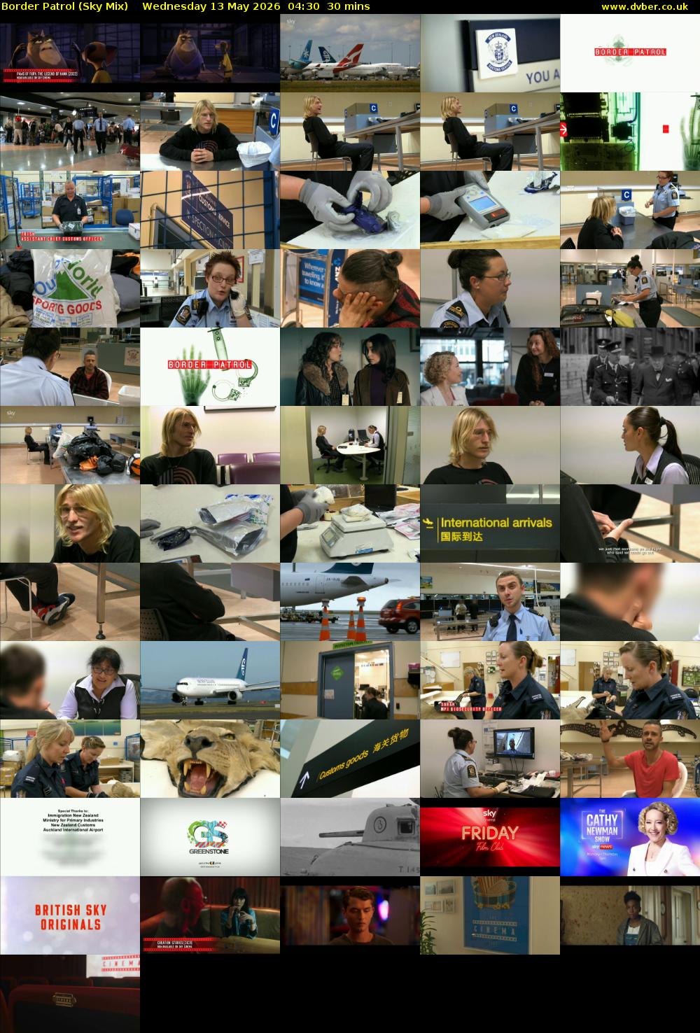Border Patrol (Sky Mix) Wednesday 13 May 2026 04:30 - 05:00