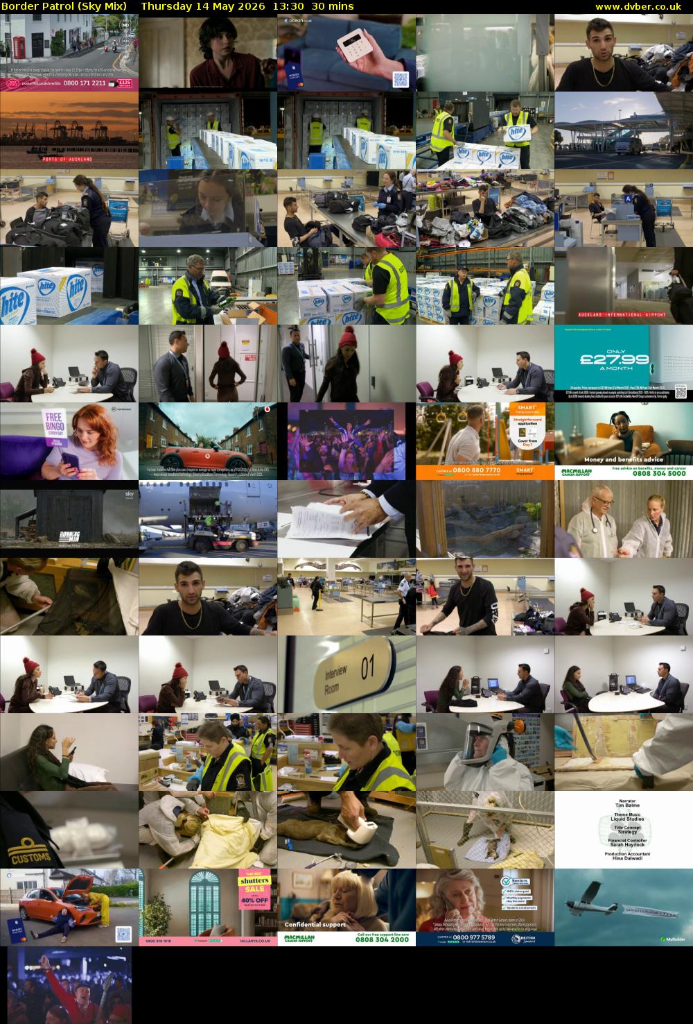 Border Patrol (Sky Mix) Thursday 14 May 2026 13:30 - 14:00