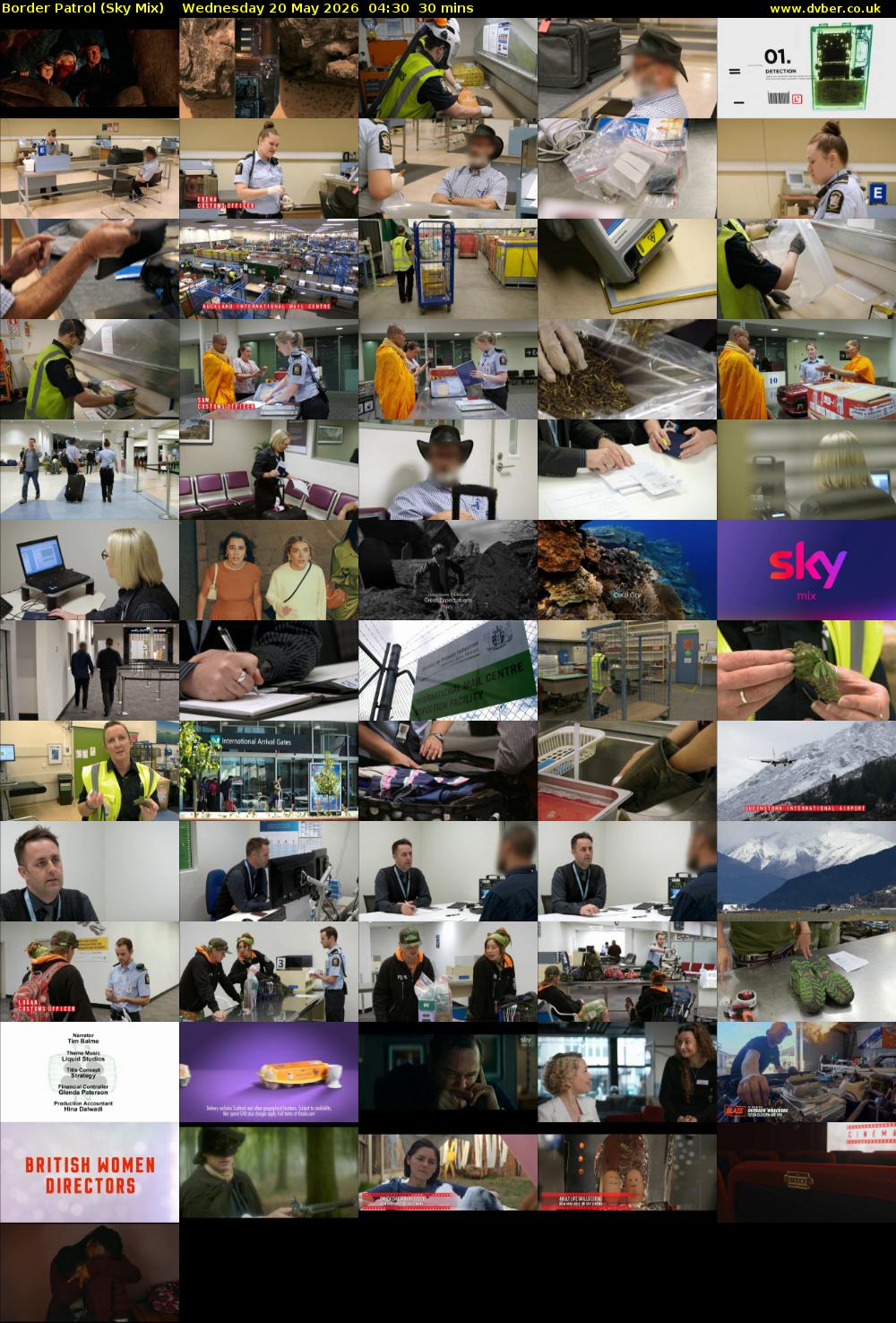 Border Patrol (Sky Mix) Wednesday 20 May 2026 04:30 - 05:00